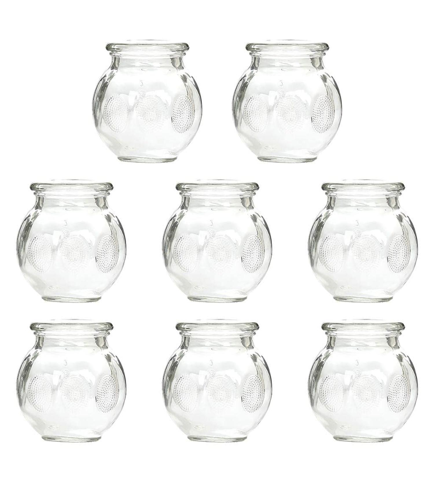 Geardeangloow Professional 8-Piece Glass Cupping Therapy Set | Fire Cupping Glasses for Pain Relief & Wellness - Buy Online on GoSupps.com