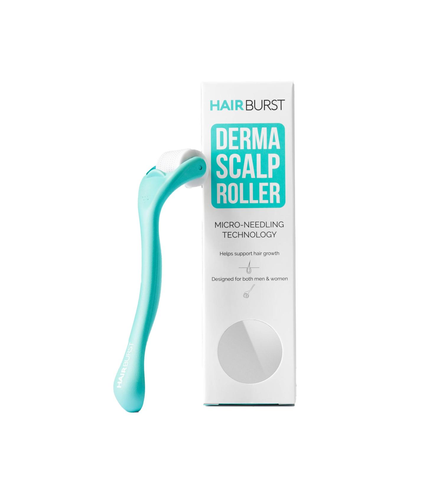 Hair Burst 0.25mm Microneedling Roller for Hair Growth - Stimulates Scalp, Boosts Collagen - Ideal for Women & Men with Thinning Hair - Buy Online on GoSupps.com