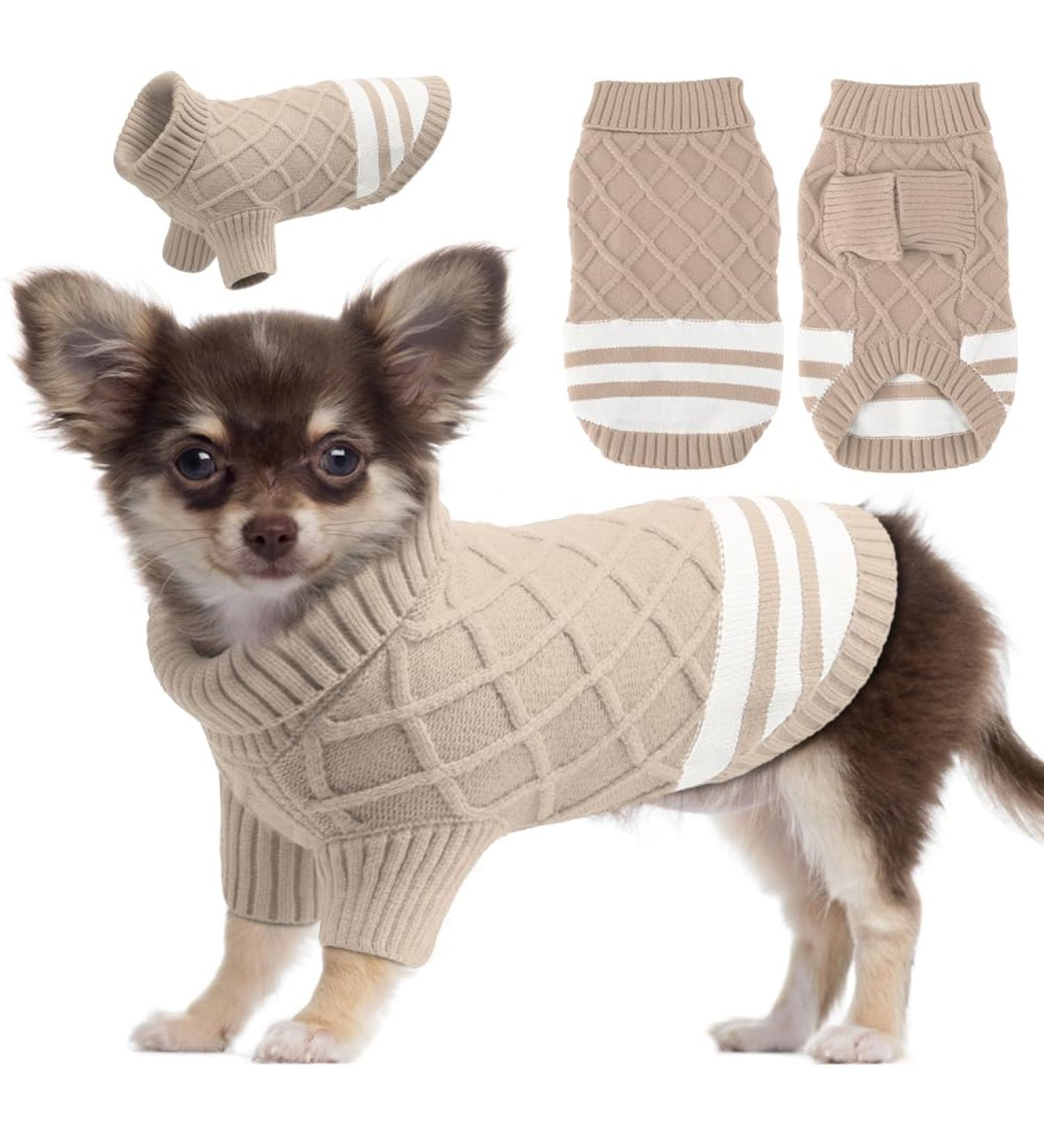 EMUST Soft Turtleneck Dog Sweater for Sphynx, Chihuahuas, Bulldogs - Size Small - Buy Online on GoSupps.com