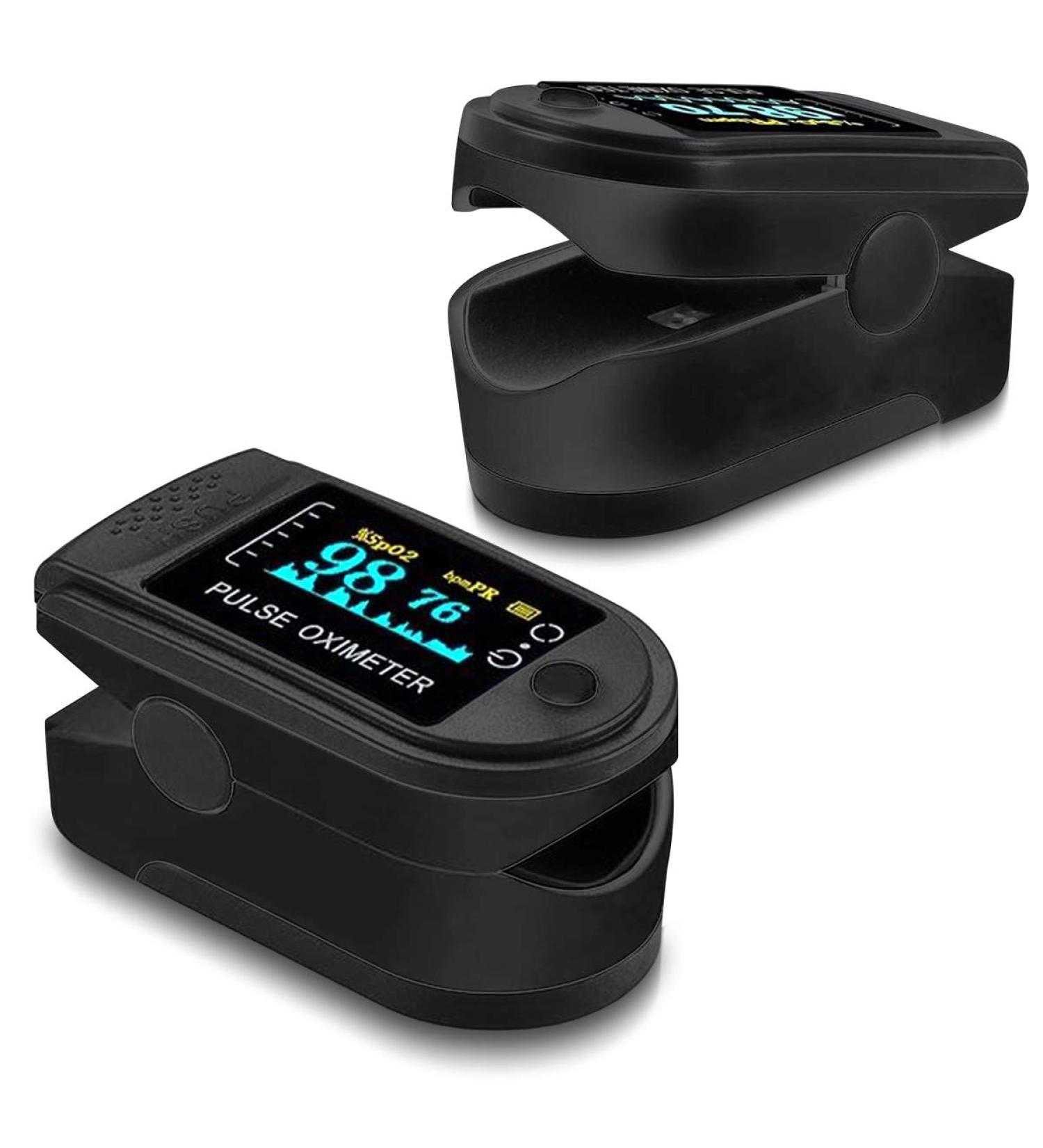 NAUC Finger Pulse Oximeter & Blood Pressure Monitor - Accurate SpO2 & Oxygen Levels - OLED Display - International Shipping Available - Buy Online on GoSupps.com