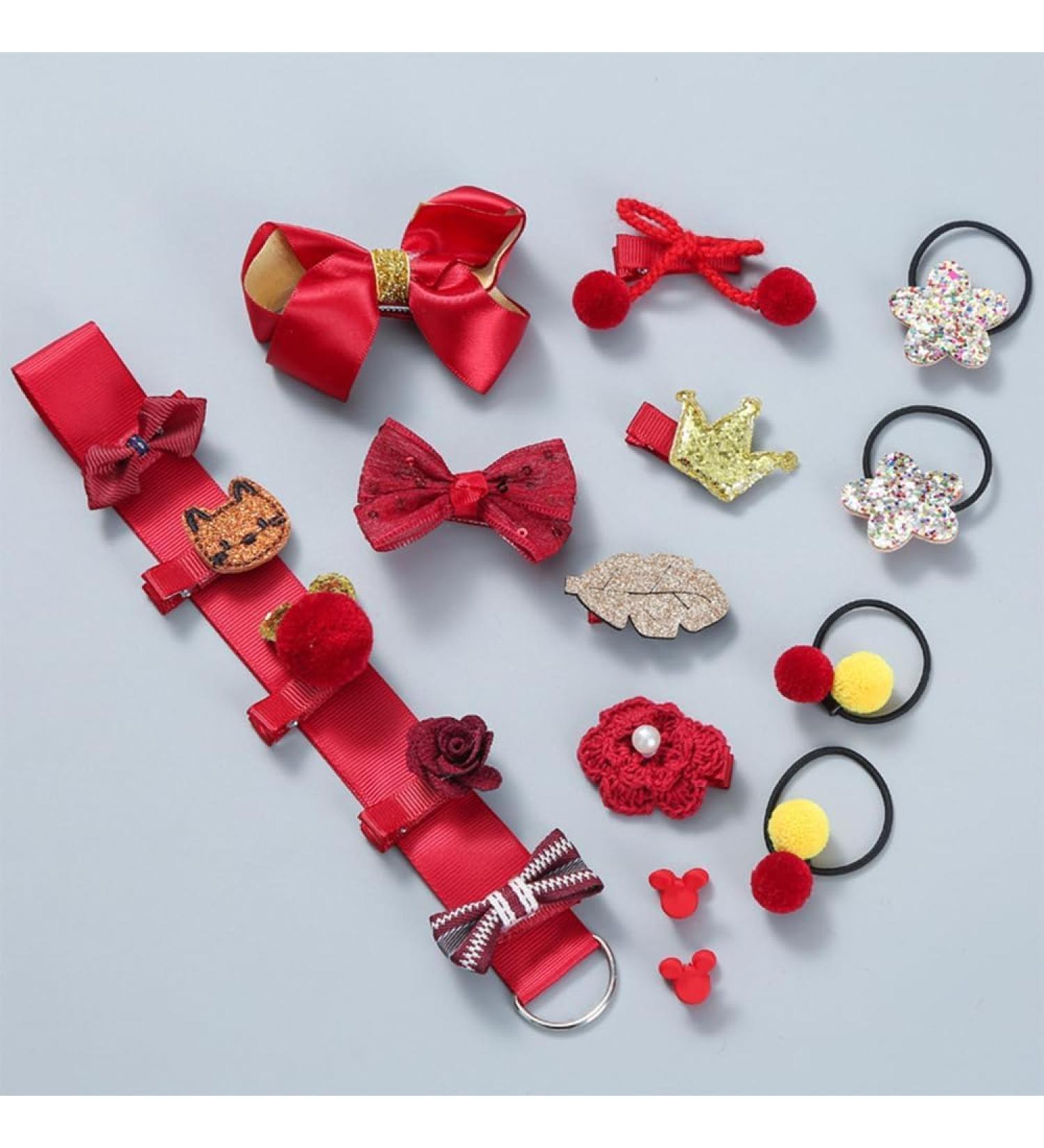 JLTN 18-Piece Children Hair Bow Clips Set - Adorable Hair Pins for Little Girls - Assorted Colors - Buy Online on GoSupps.com