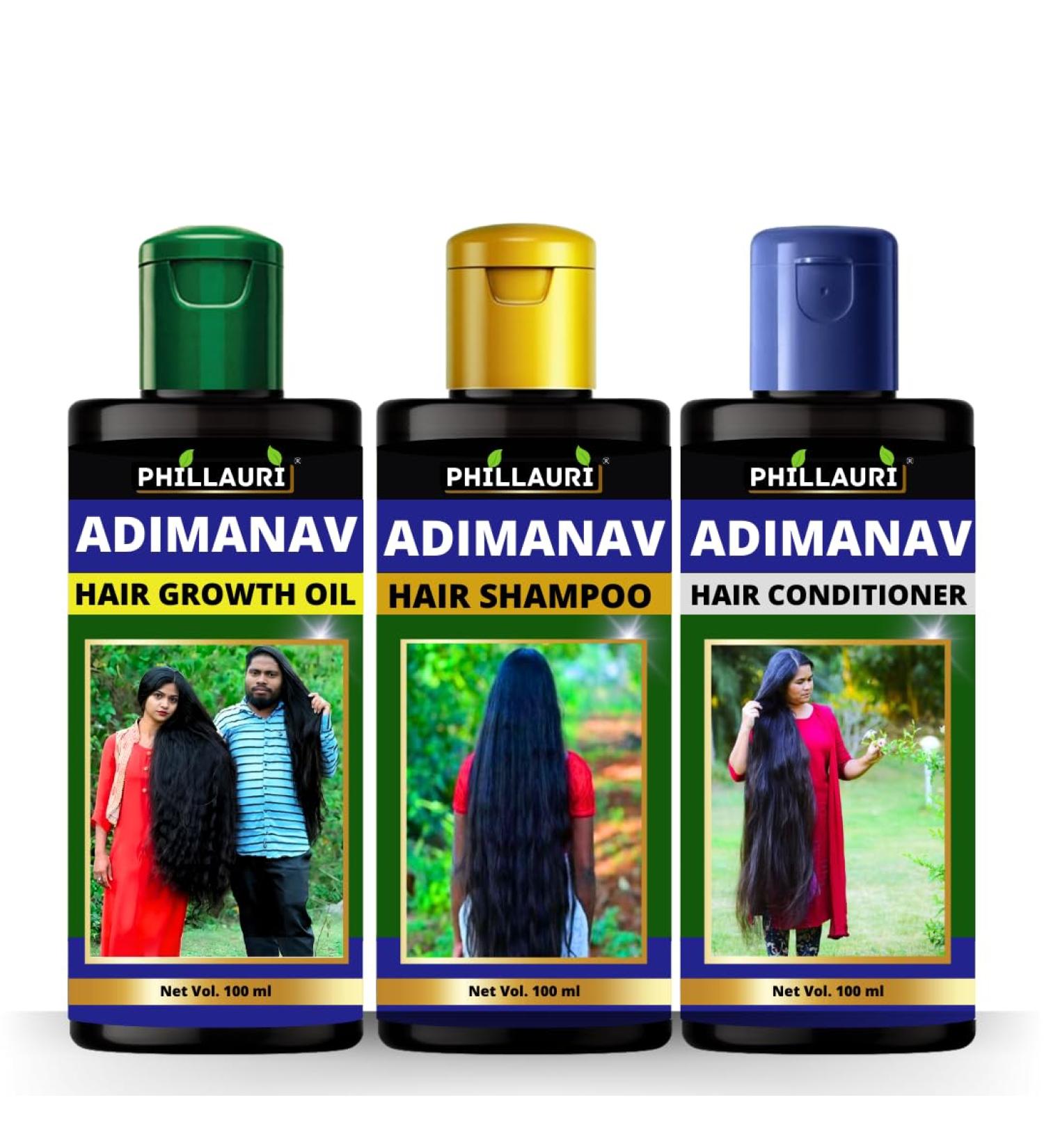 Buy Adivasi Ayurvedic Jadibuti Hair Oil Shampoo & Conditioner Combo - Best Natural Hair Care for All Hair Types - International Shipping Available - Buy Online on GoSupps.com