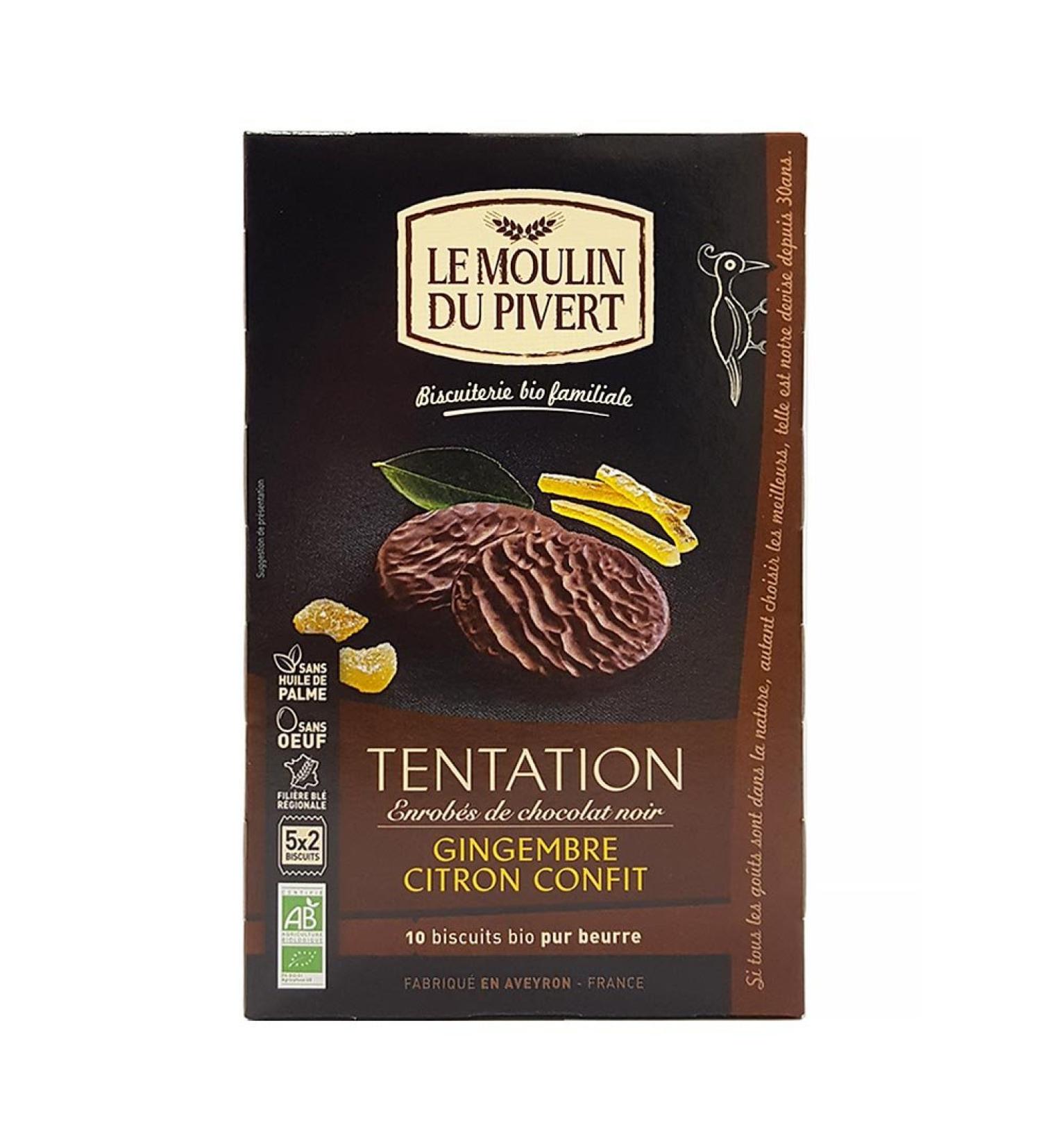 Moulin Du Pivert - Ginger Lemon Temptation Biscuit - 130g