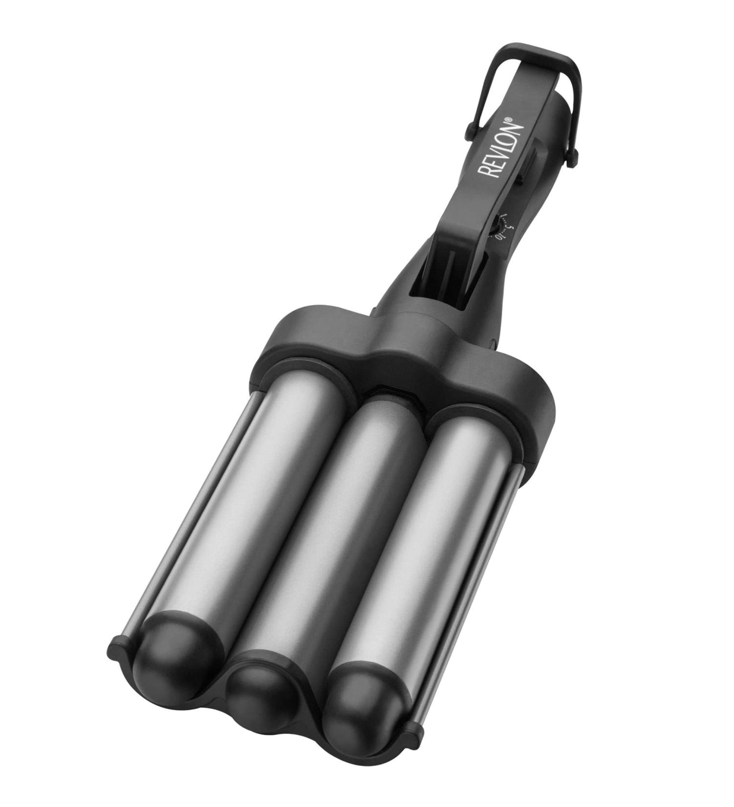 REVLON 3 Barrel Jumbo Hair Waver for Long-Lasting Natural Waves - Grey - Buy Online on GoSupps.com