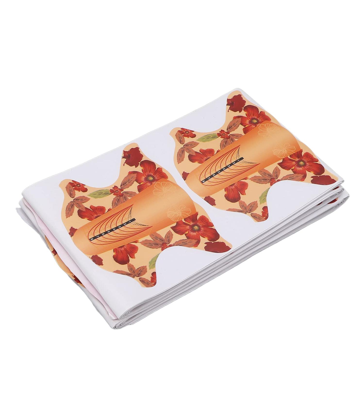 Eco-Friendly 100pcs Nail Extension Forms - Orange | For Nail Artists, Salons & Home Use - Buy Online on GoSupps.com