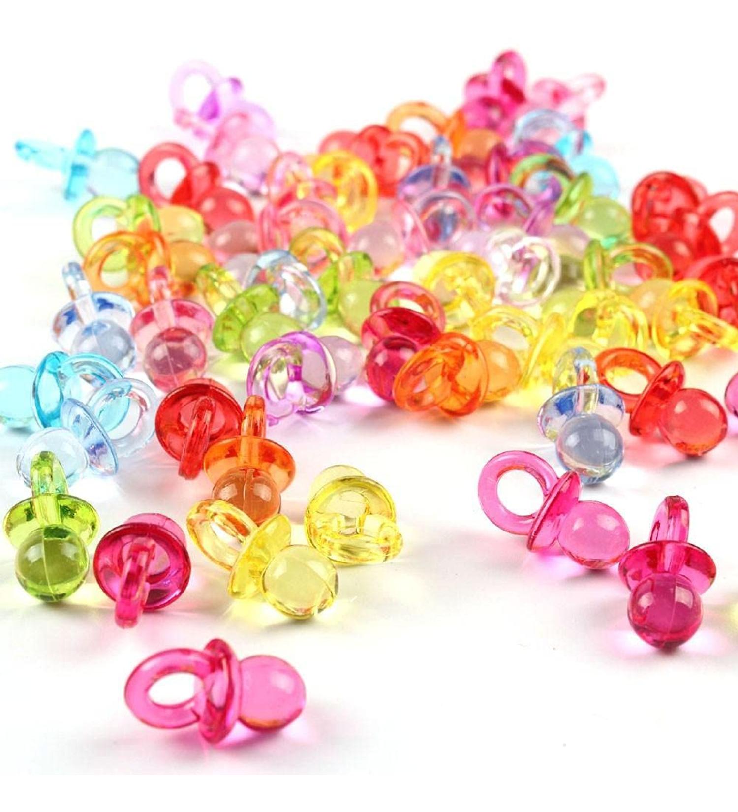 50Pcs Mini Pacifier Cake Decorations - Baby Shower & Birthday Party DIY - Random Colors - Buy Online on GoSupps.com