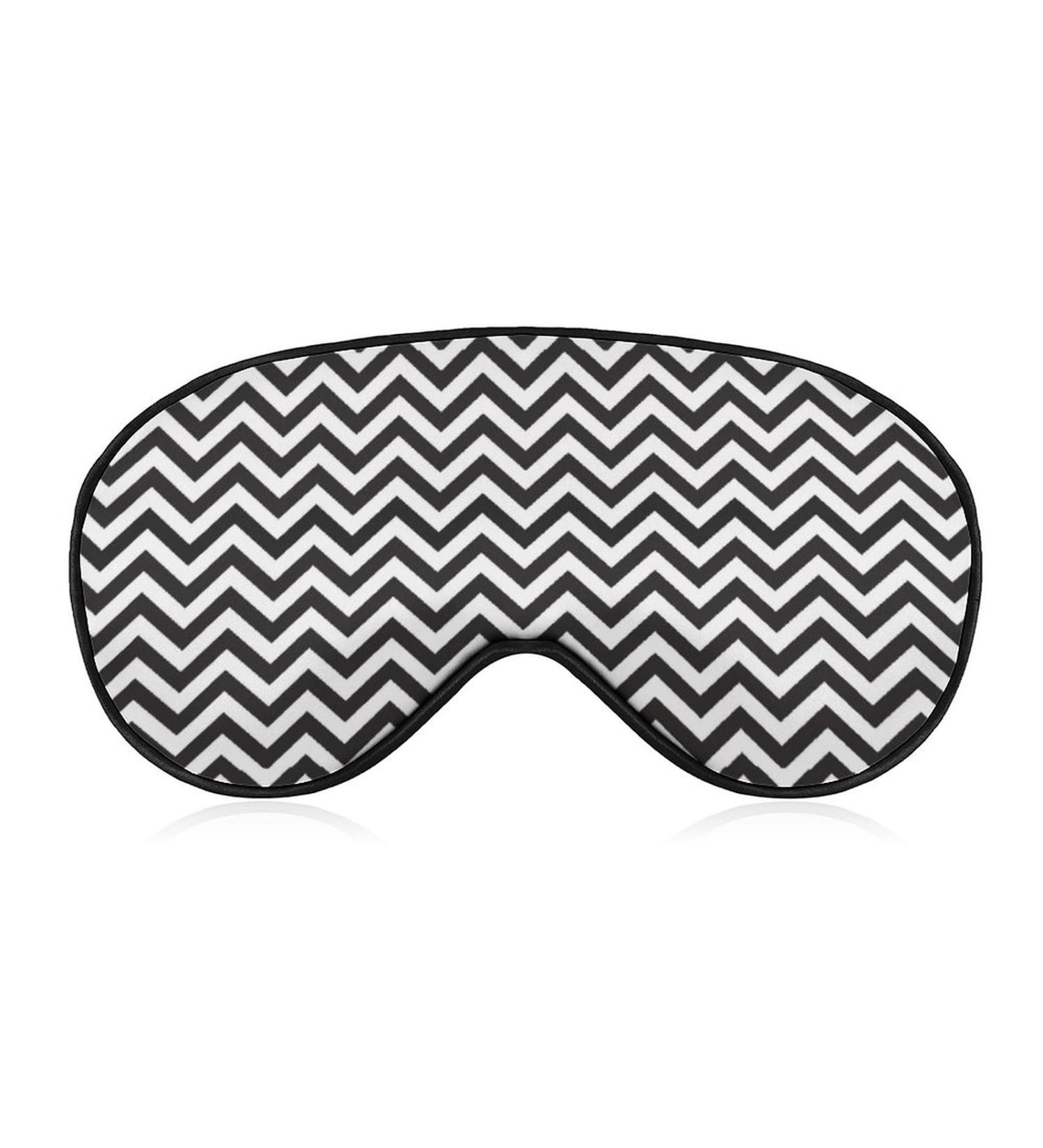 Geometric Zigzag Sleep Mask for Women | Adjustable Eye Shades with Elastic Strap - Comfortable & Stylish Sleep Accessory - Buy Online on GoSupps.com