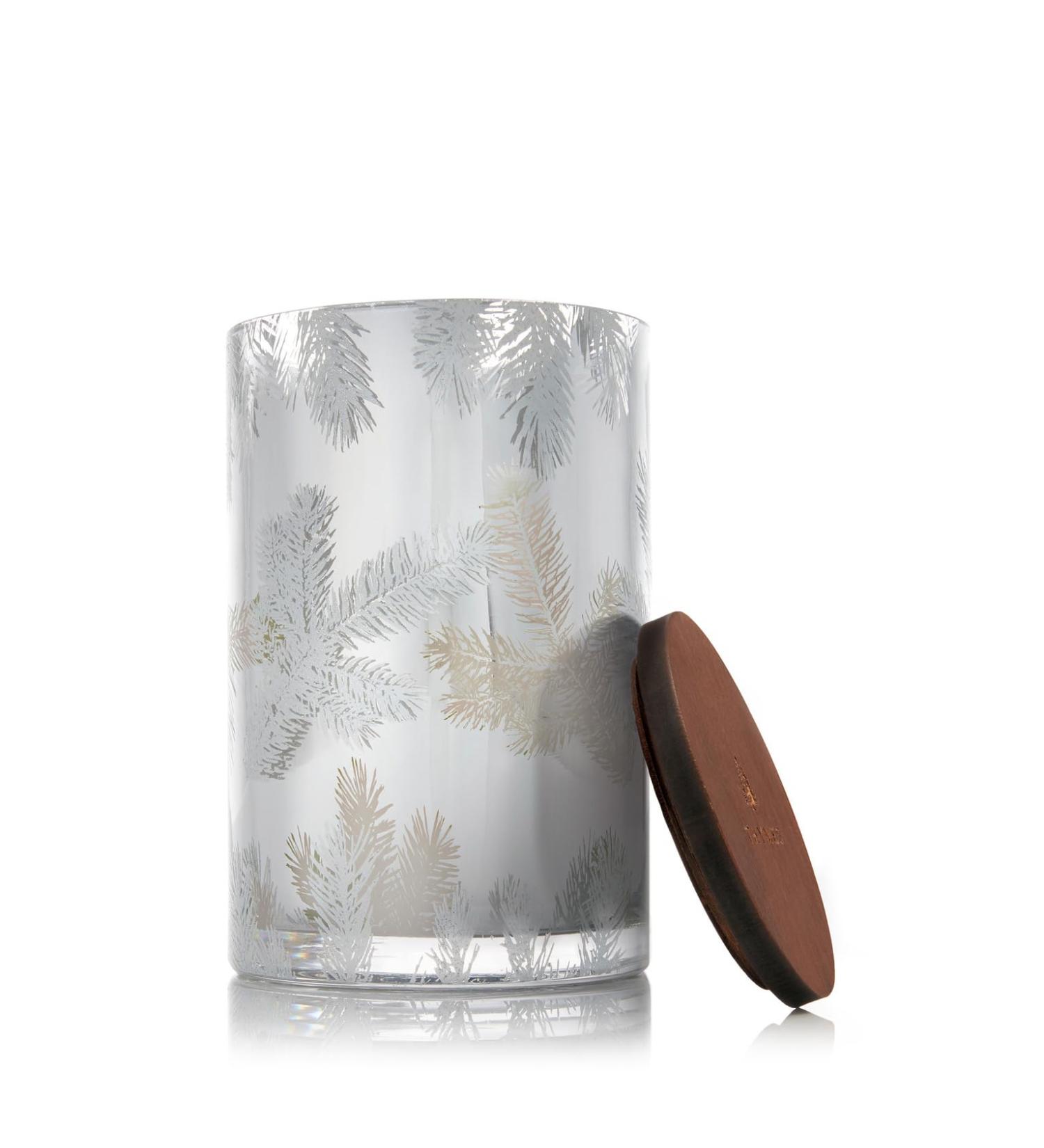 Thymes Luminary Frasier Fir Candle - Luxury Pine Scented Candle for Home Decor & Bath - 20 Oz Silver Candle - International Shipping Available - Buy Online on GoSupps.com