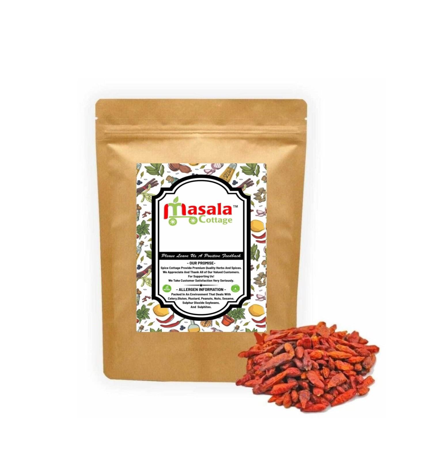 Birds Eye Chillies Chilli Whole Dried (Malawi) Premium Quality by Masala Cottage 50g-950g (90 Grams) 90 Grams - Buy Online on GoSupps.com