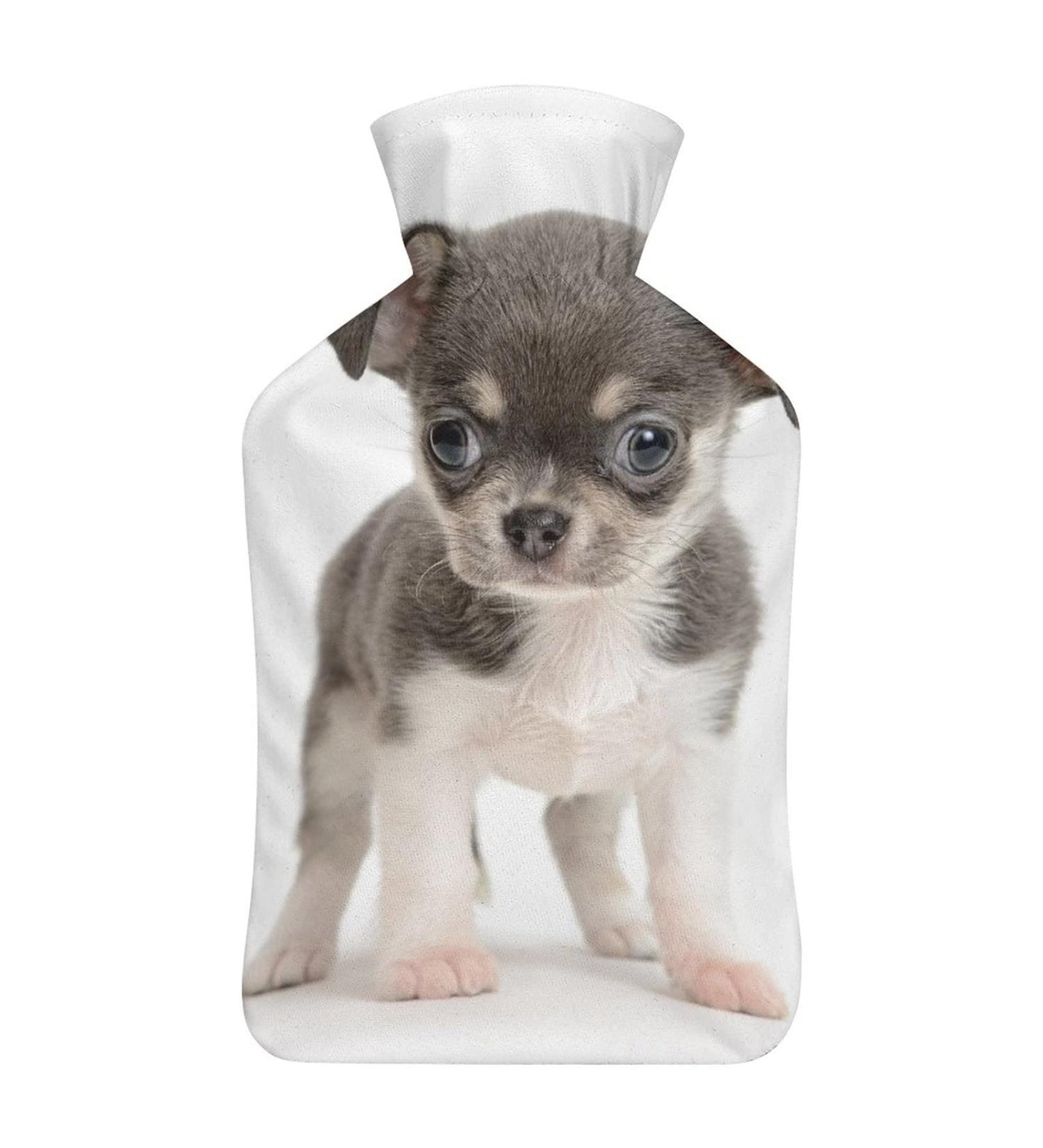 Cute Puppy Hot Water Bottle with Plush Cover | Hand Warmer for Adults & Kids | 26.5x15.3cm - International Shipping Available - Buy Online on GoSupps.com