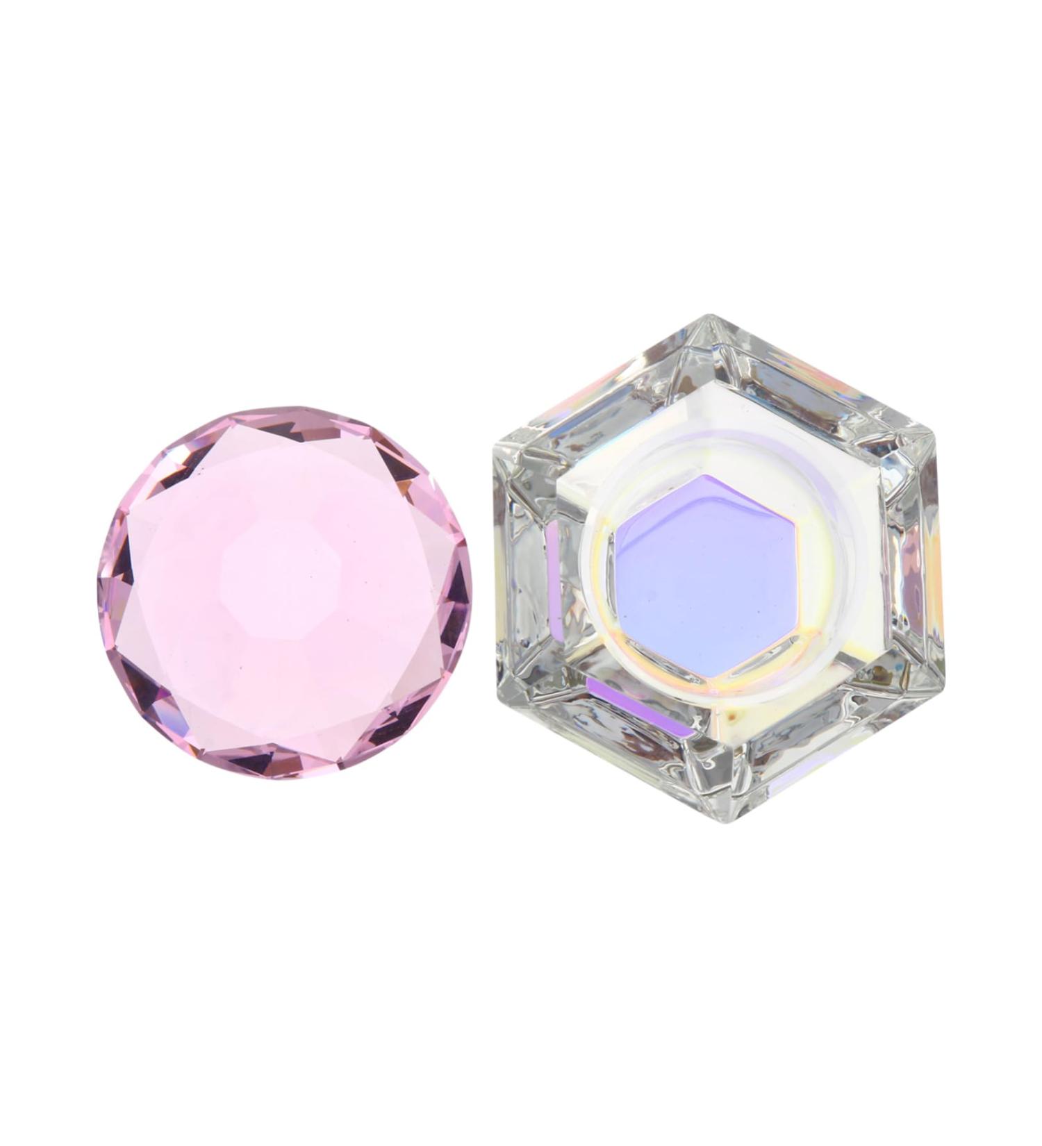 POPETPOP 3 Pcs Nail Art Crystal Cup Clear Container with Lid Containers with Lids Clear Dappen Dishes Cup Nail Crystal Cup Nail Tools Hexagonal Cup for Nail Art Crystal Art Glass Plate Care 7.5x6cmx3pcs Pinkx3pcs - Buy Online on GoSupps.com