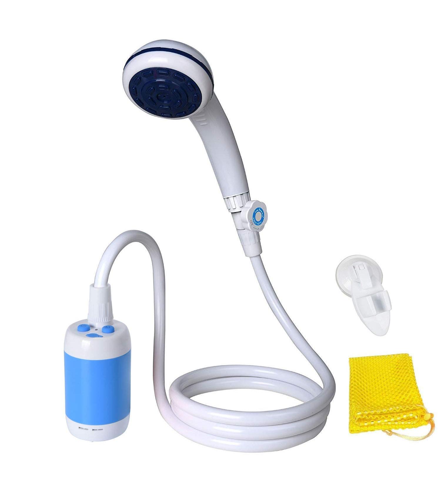 Iron Hammer Portable Electric Camping Shower with Shut Off Valve - Blue - Buy Online on GoSupps.com