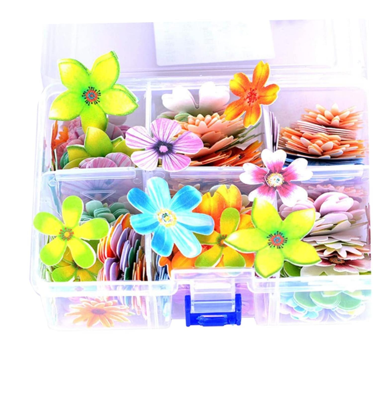 Glutinous Edible Rice Paper 100 Pieces Flower Shape Cake Baking Decoration Edible Flower for Cake Toppers Decor Birthday Wedding Party Cupcake Food Decorations Edible Flower Paper Cake Toppers. - Buy Online on GoSupps.com