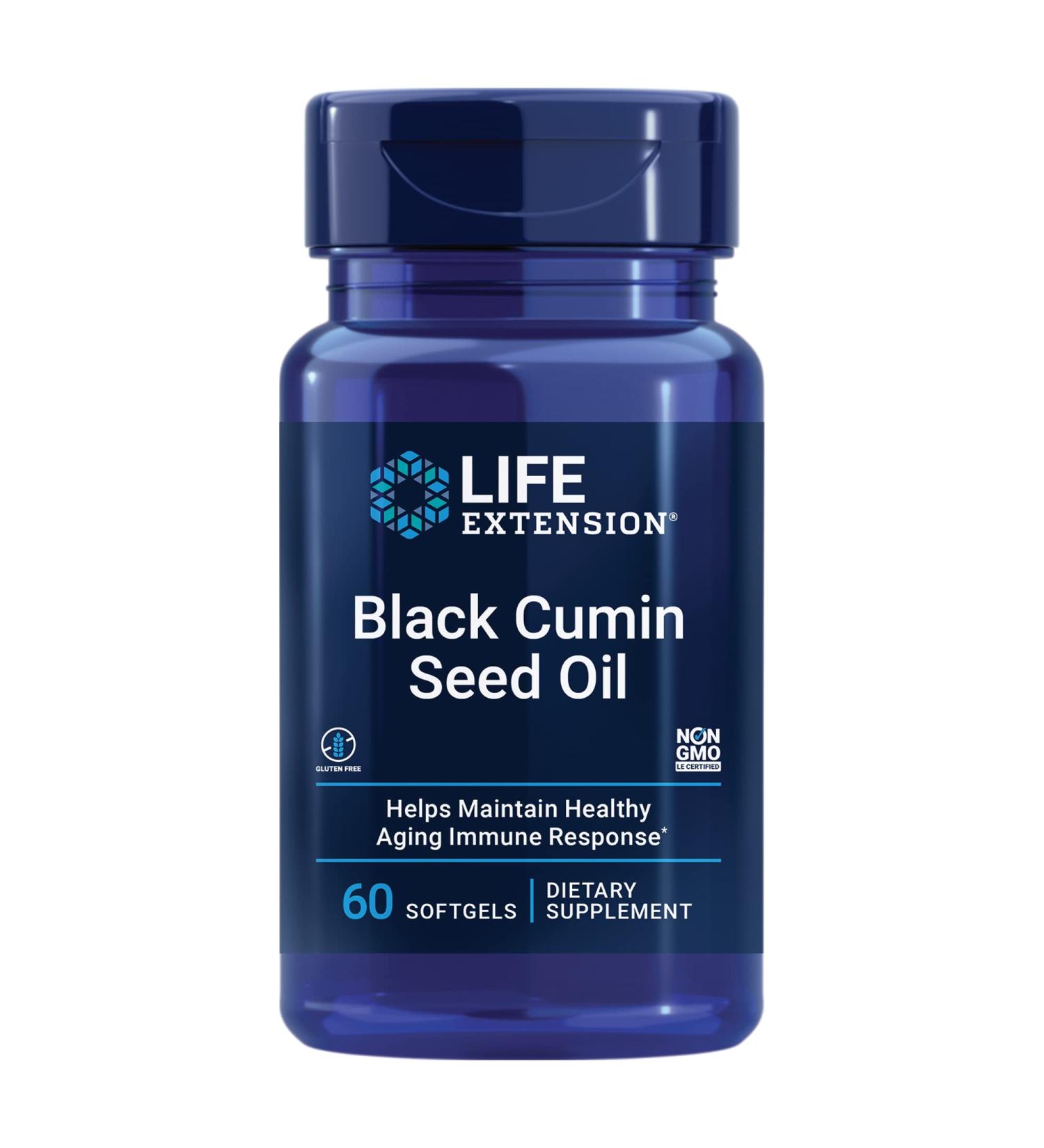 Life Extension Black Cumin Seed Oil 60 Softgels | Premium Health Supplement - Buy Online on GoSupps.com