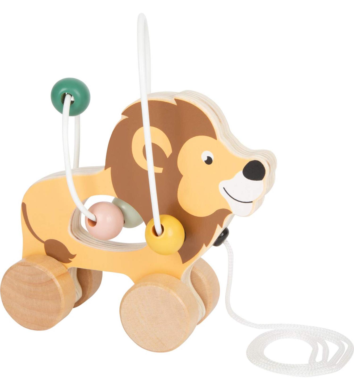 Small Foot Pull-Along Toy Lion - Motor Skills Loop Safari | Wooden Push-Along Toy for Kids 12+ Months | 11705 - Buy Online on GoSupps.com
