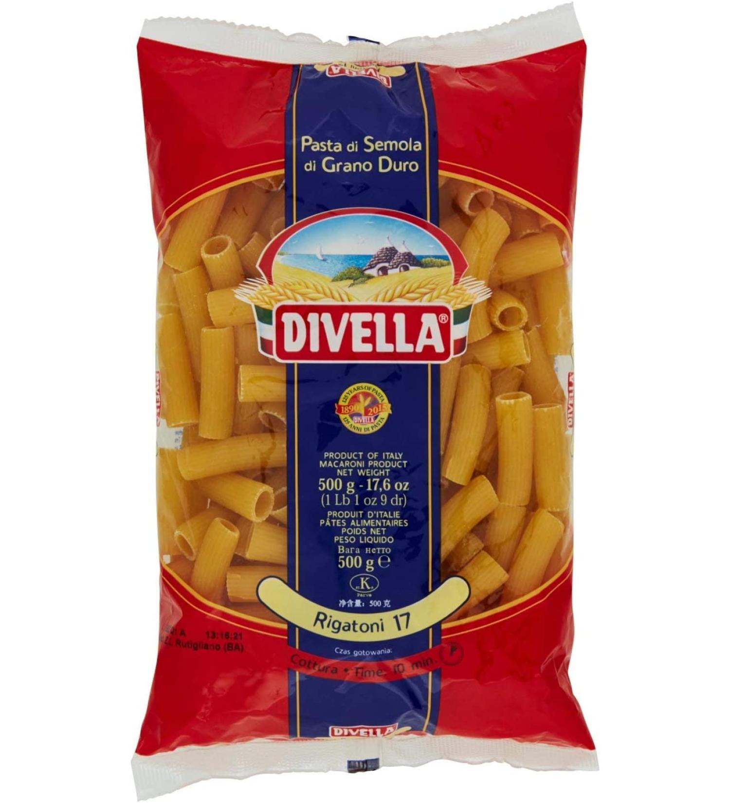  Italian Gourmet E.R. Divella Rigatoni N. 17 Durum Wheat Semolina Pasta 500 g + Italian Gourmet Pomodoro Pulp Box 400 g - Buy Online on GoSupps.com