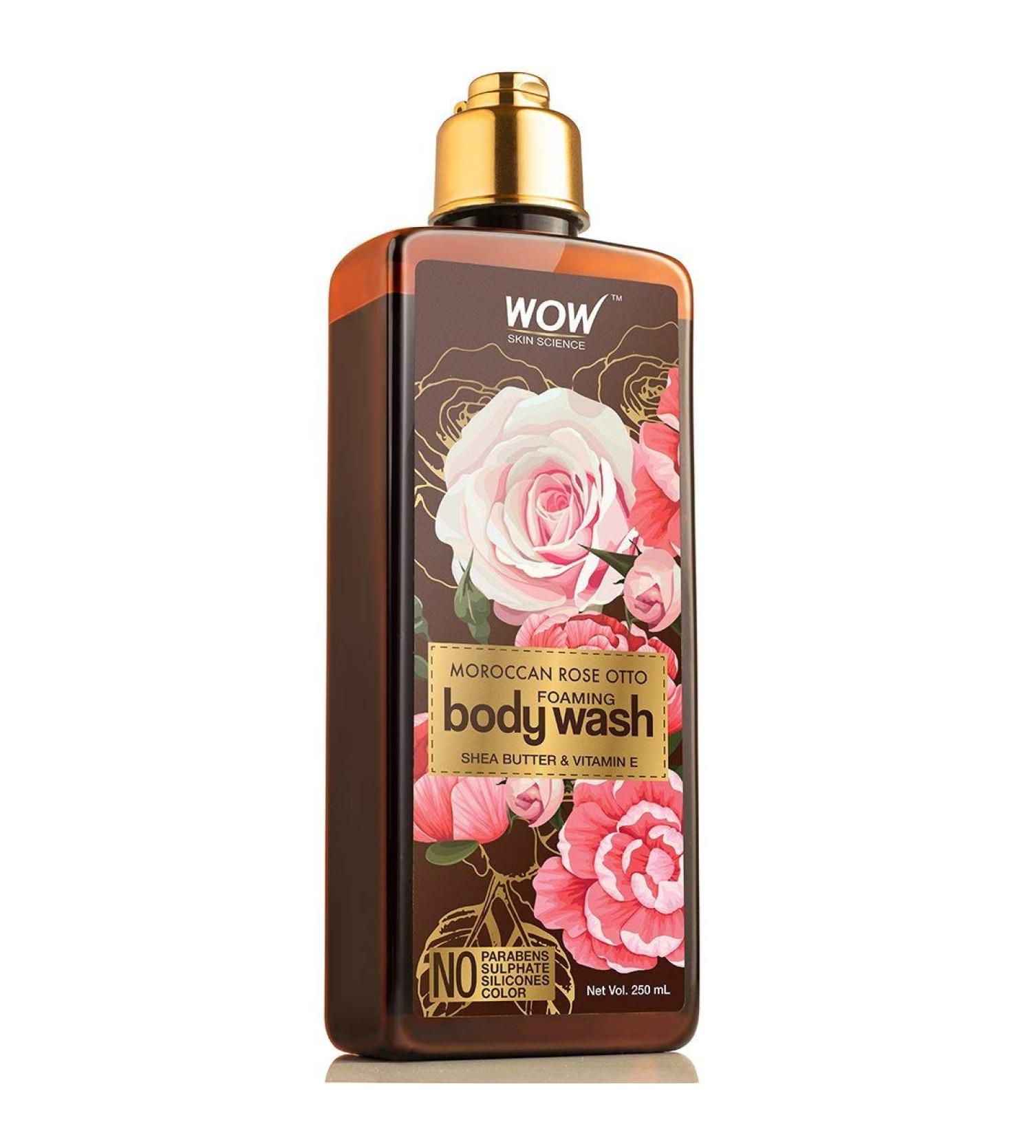 WOW Skin Science Moroccan Rose Otto Body Wash - Hydrating Cleanser for Soft, Healthy Skin - Sulfate & Paraben Free - 250 mL - Buy Online on GoSupps.com
