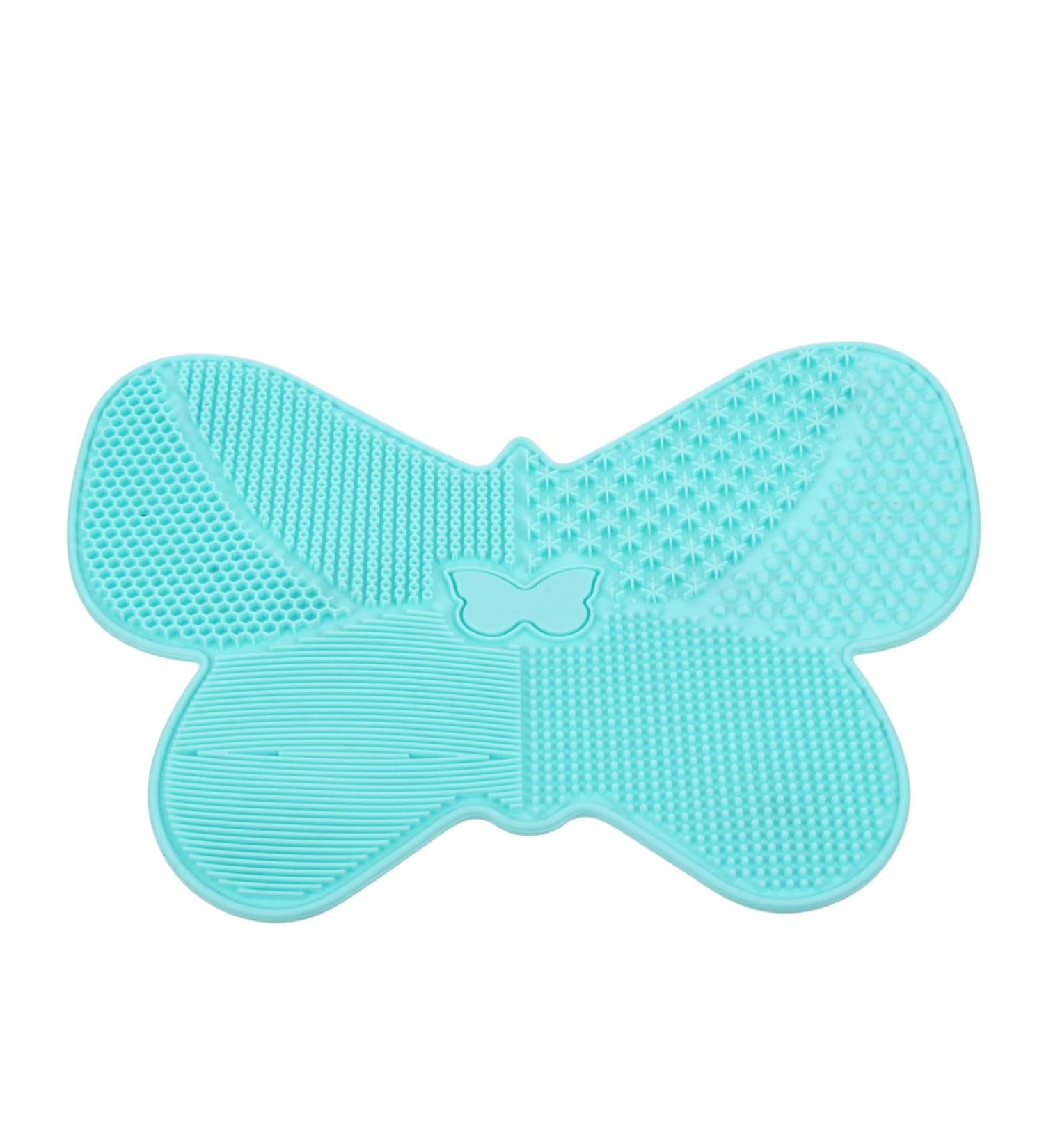 1pc Silicone Scrub Pad & Beauty Tool - Makeup Cleaning Mat & Lip Brush Cleaner | 23x17cm Green - Buy Online on GoSupps.com