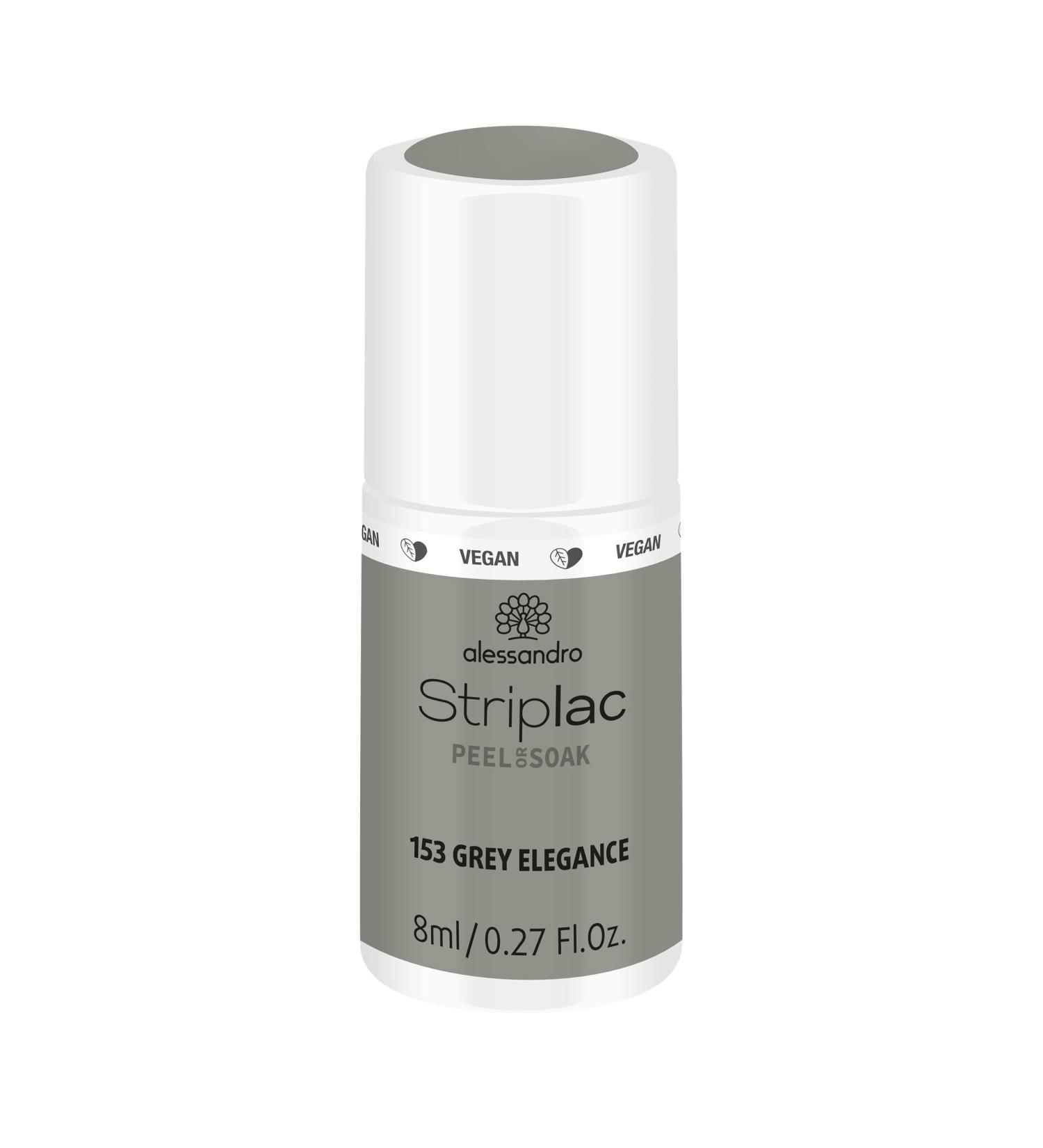 Alessandro Striplac Peel or Soak Vegan LED Nail Polish - Grey Elegance - Perfect Nails in 15 Minutes | 8 ml - International Shipping Available - Buy Online on GoSupps.com