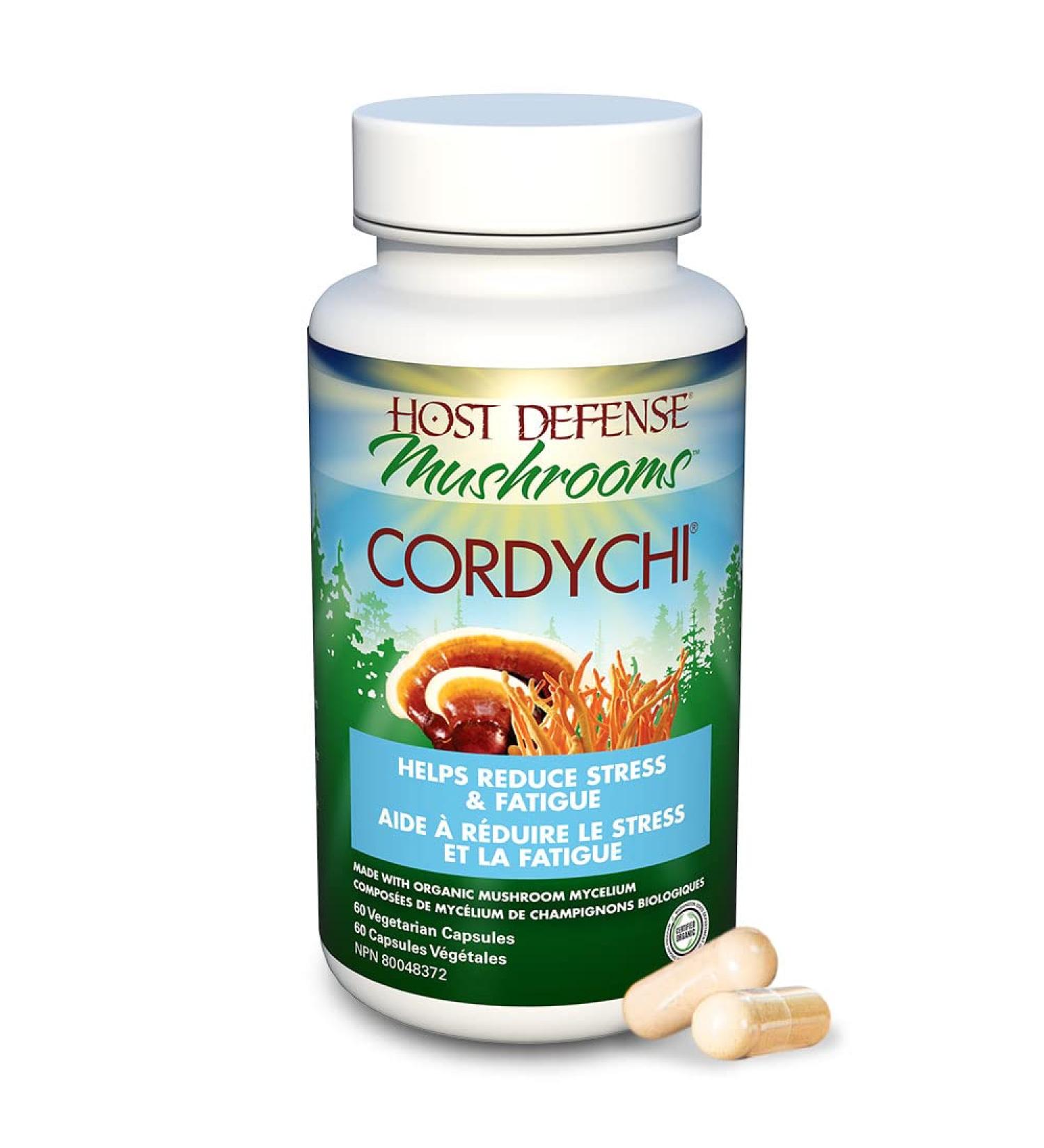 Host Defense Cordychi Reishi & Cordyceps Mushroom Complex Supplement 60 Capsules Immune Booster Support with 55% Polysaccharides & 1000mg Mushroom per Serving - Mushroom Blend Mushroom Supplements Mushroom Complex for Immune System Support 60 count (Pack  - Buy Online on GoSupps.com