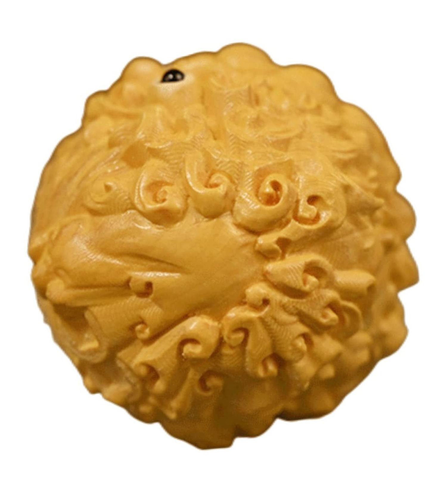 Shop Homsfou Chinese Decor Tool - Boxwood Handball Massage Exercise Ball (4x4.5x4.5cm) | Creative Desktop Decoration - Buy Online on GoSupps.com