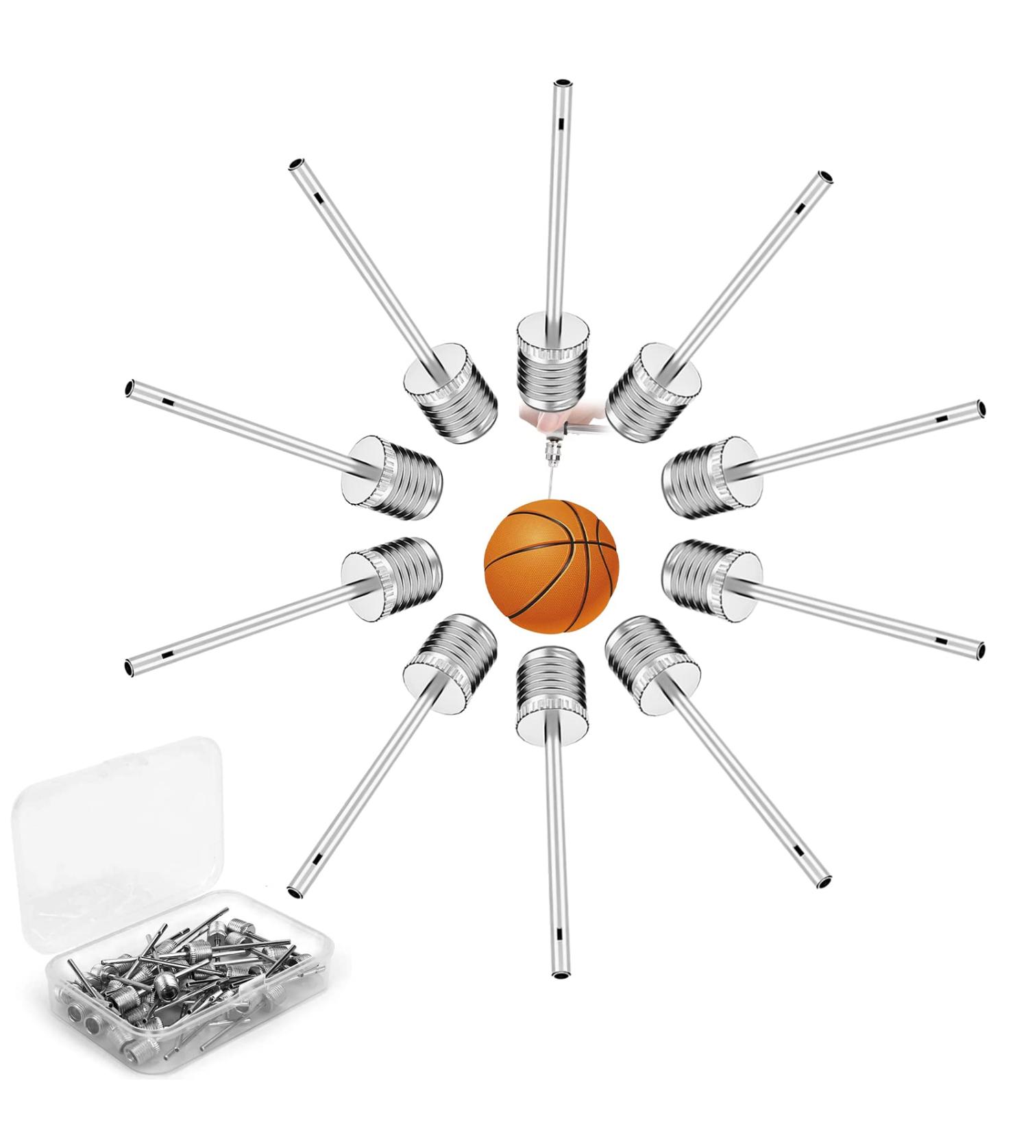 Stainless Steel Basketball Pump Needles Set with Storage Box - 20pcs - Buy Online on GoSupps.com