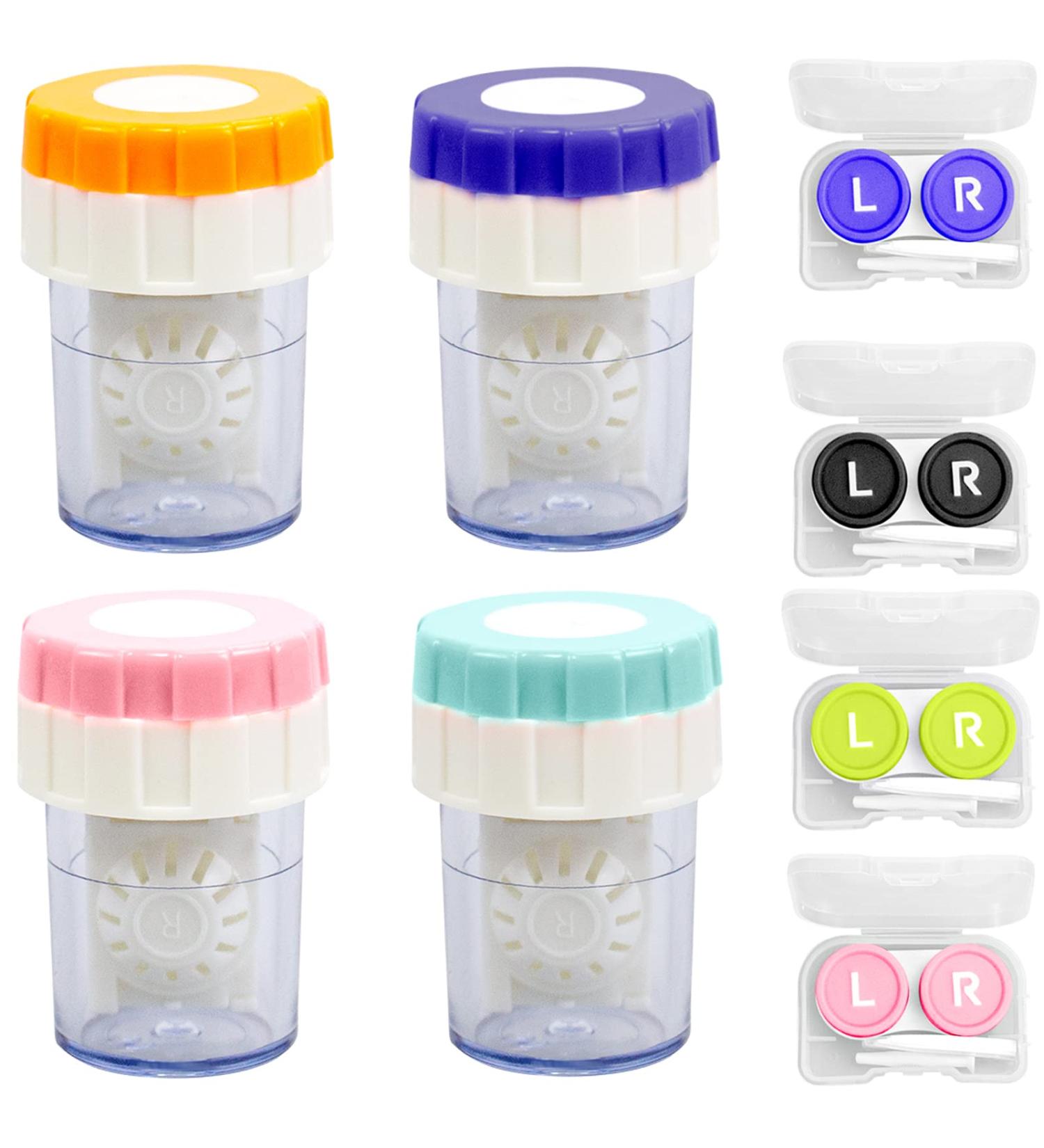 4-Piece Manual Contact Lens Cleaner Set with Portable Travel Cases | Essential Contact Lens Storage & Maintenance Solution - Buy Online on GoSupps.com