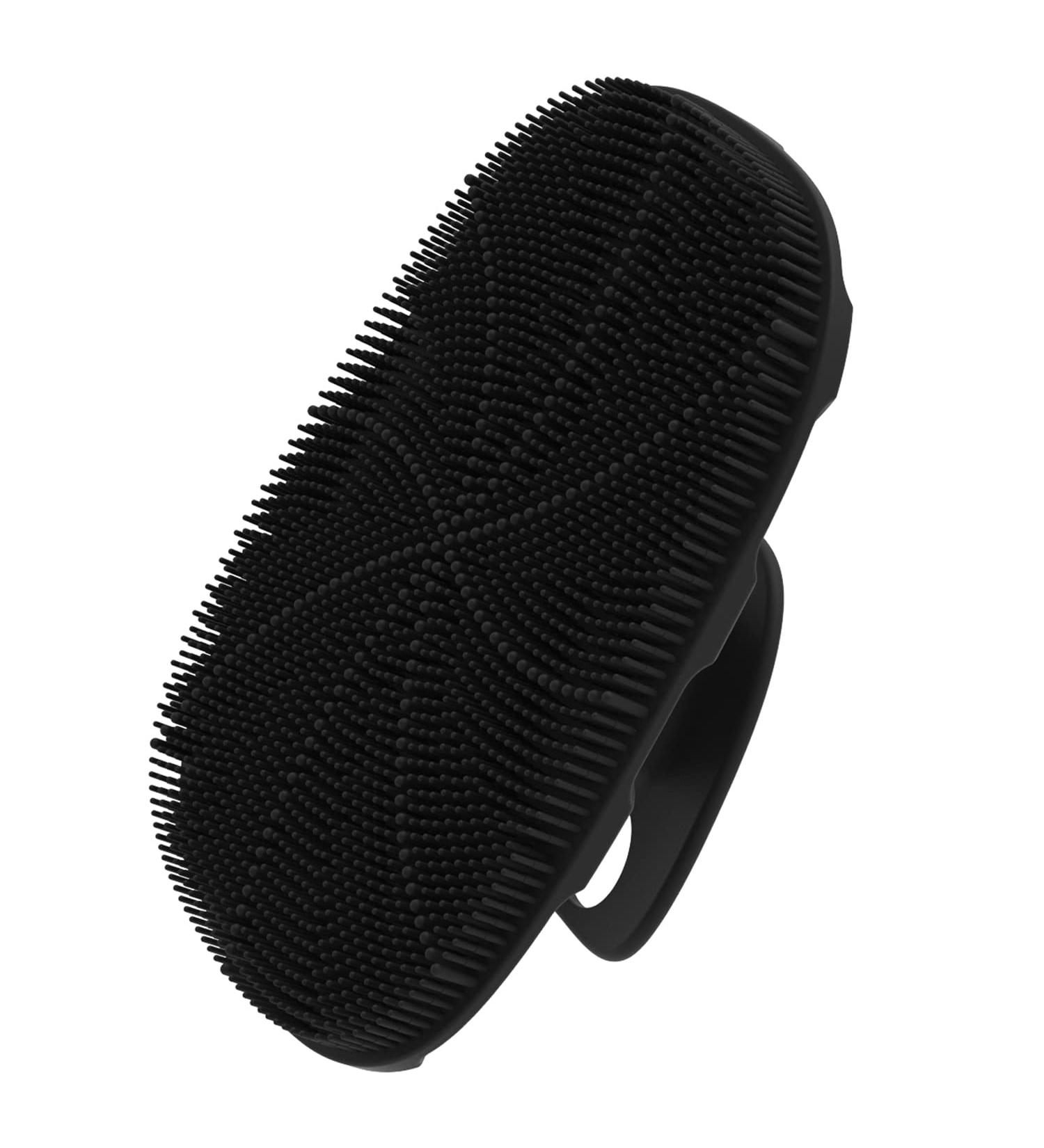 REVEX Silicone Body Scrubber - Exfoliating, Nourishing, & Long-Lasting - Shower Scrubber for Men and Women - Easy to Clean - Black - Buy Online on GoSupps.com