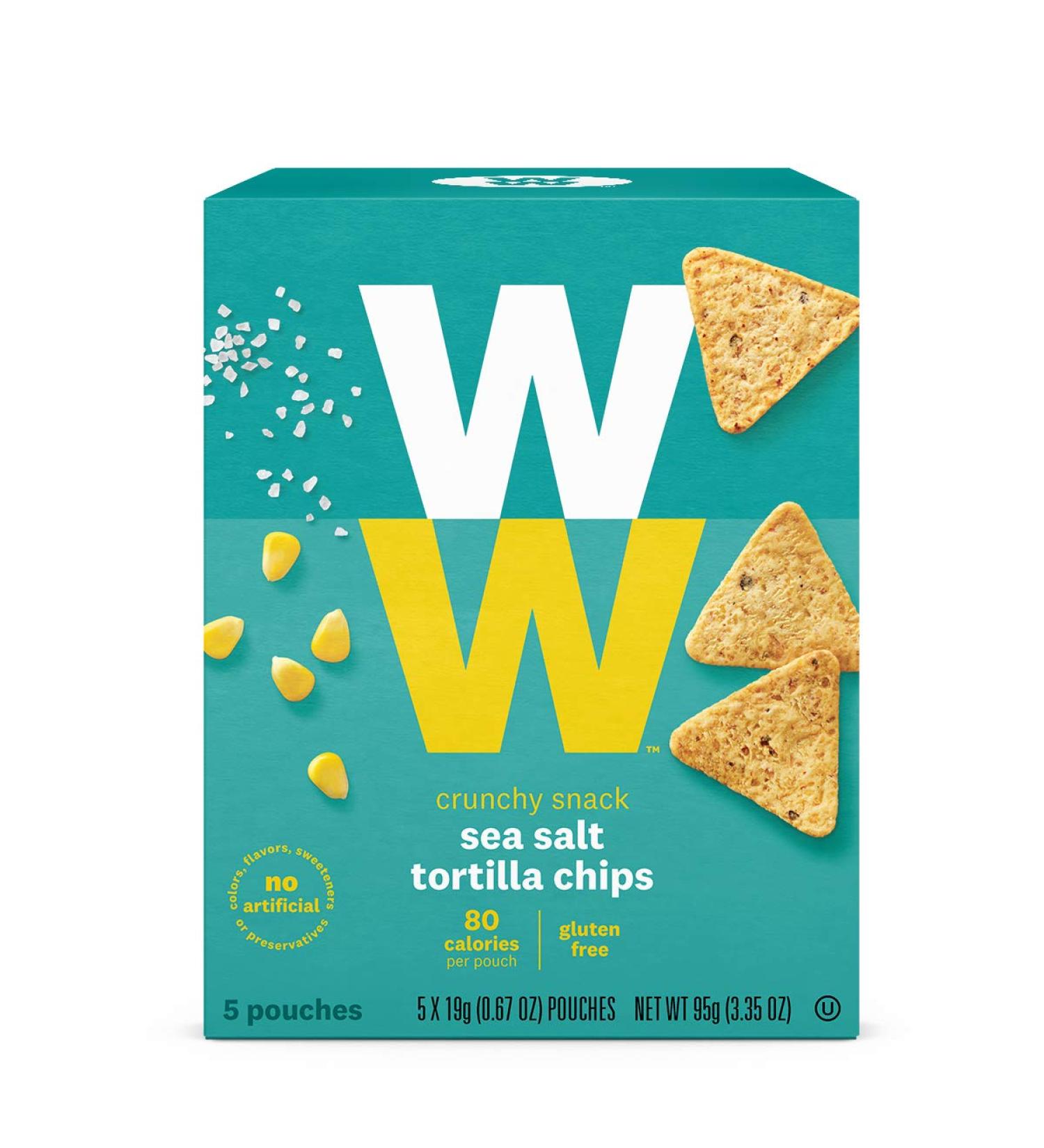 WW Sea Salt Tortilla Chips - Gluten Free - 2 SmartPoints - 1 Box (5 Count) - Buy Online on GoSupps.com