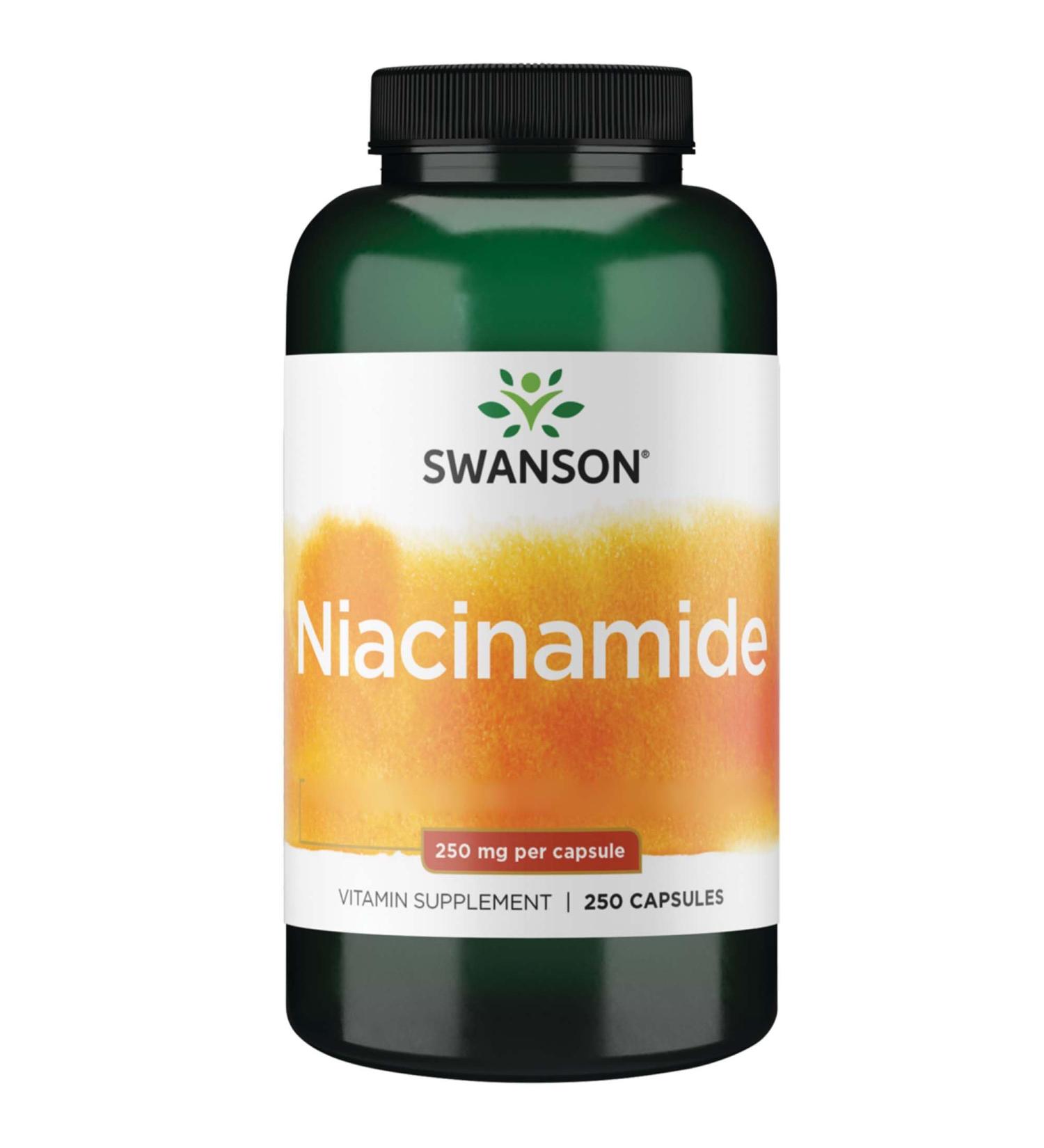Swanson Niacinamide 250mg - High Dose Vitamin B3 No Flush 250 Capsules - Laboratory Tested Soy Free Gluten Free Non-GMO - Buy Online on GoSupps.com