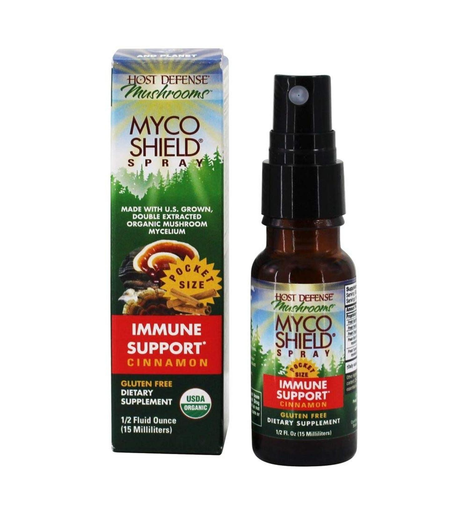 MycoShield Spray Cinnamon Fungi Perfecti/Host Defense 0.5 fl oz Liquid - Buy Online on GoSupps.com