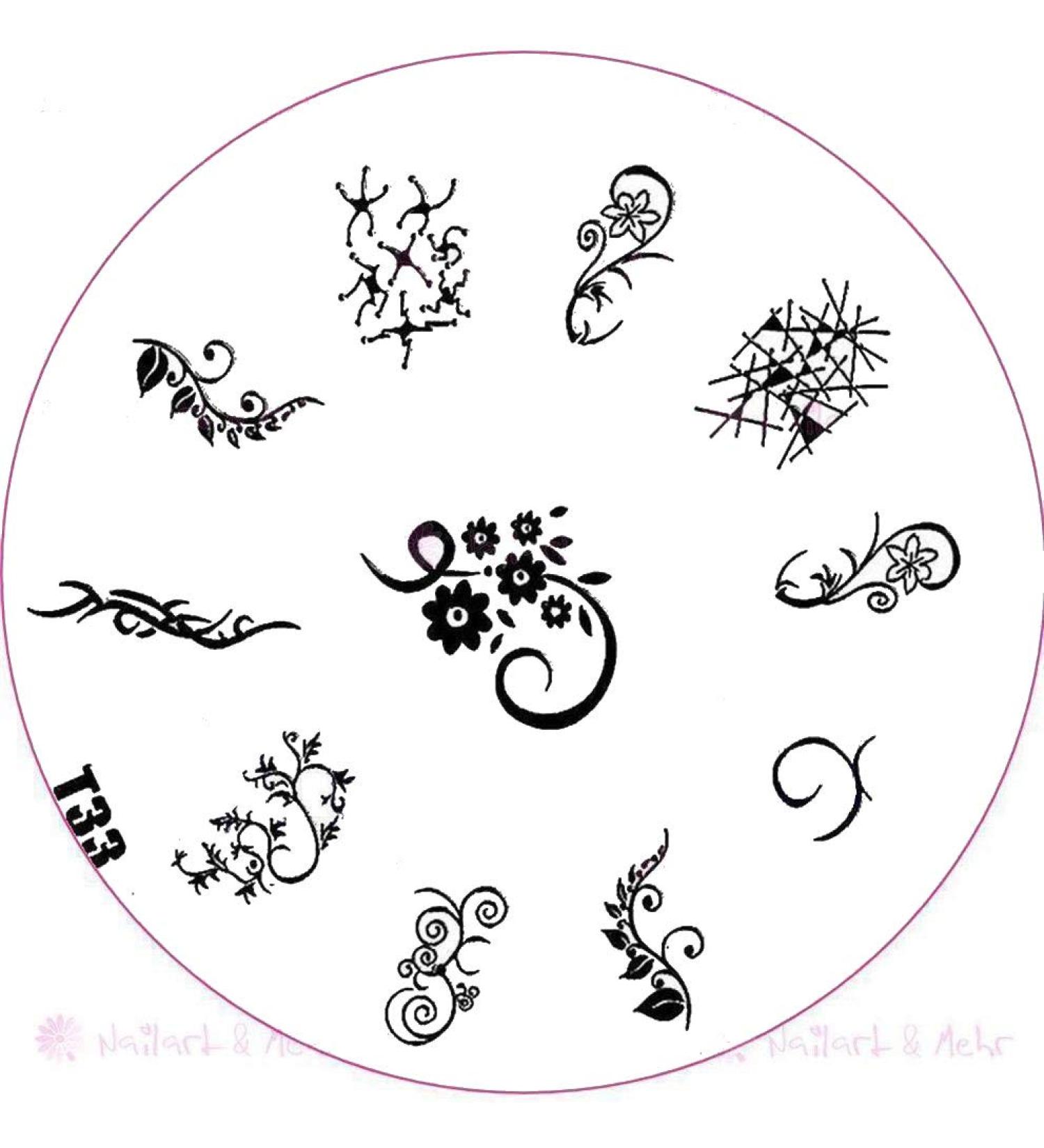 ++SPECIAL ITEM++ Stamping stencil T-Series: T33 Flower tendrils