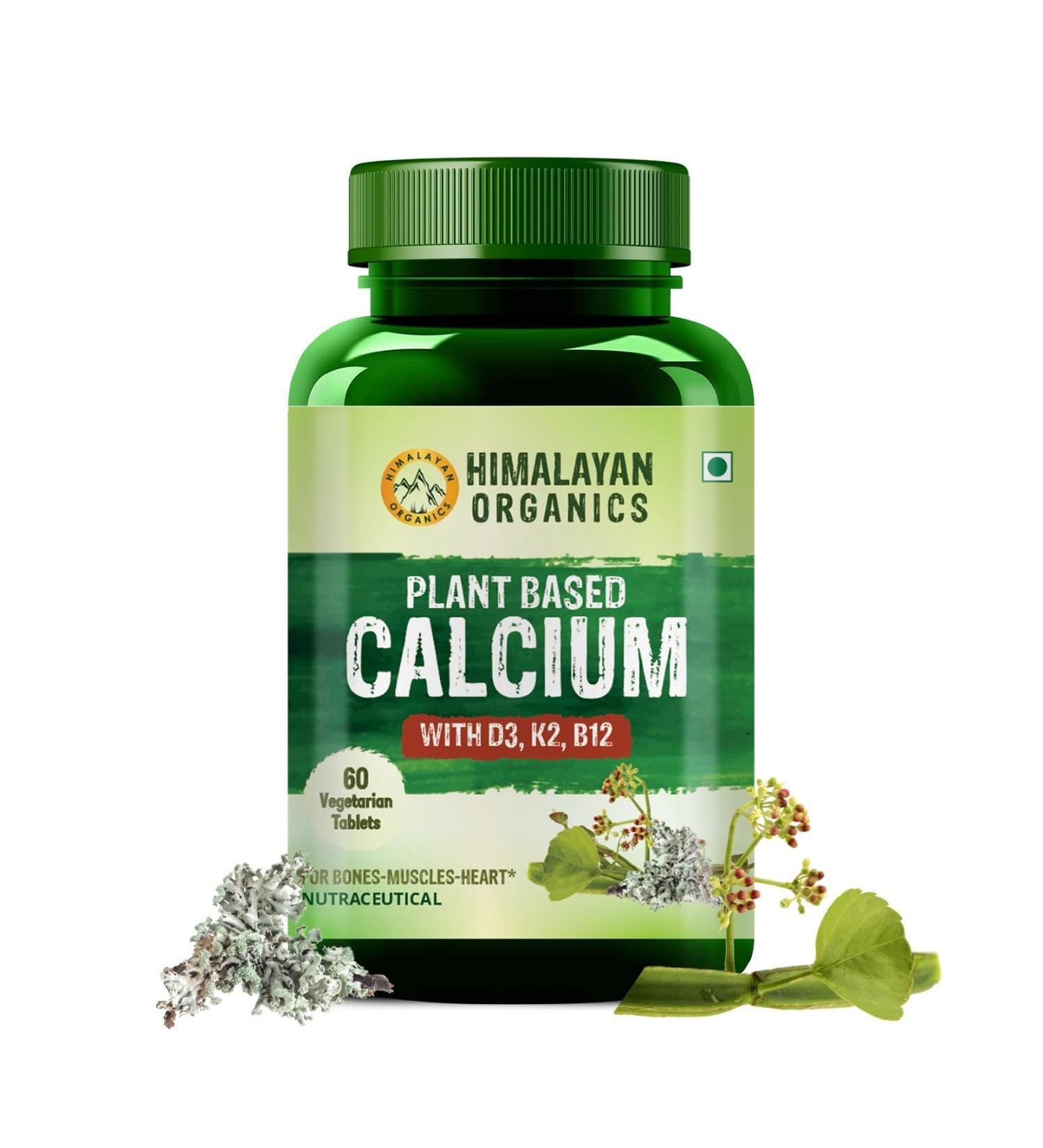 Generic Plant Based Calcium 650mg Supplement for Better Absorption | Healthy Bones and Heart | Recovery and Joint Support - 60 Veg Tablets - Buy Online on GoSupps.com