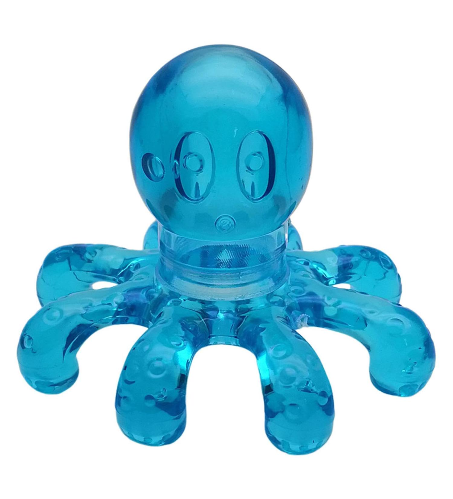 Portable Octopus Head Massager | Scalp Relaxation & Stress Relief | Handheld Hair Care Device in Blue - Buy Online on GoSupps.com