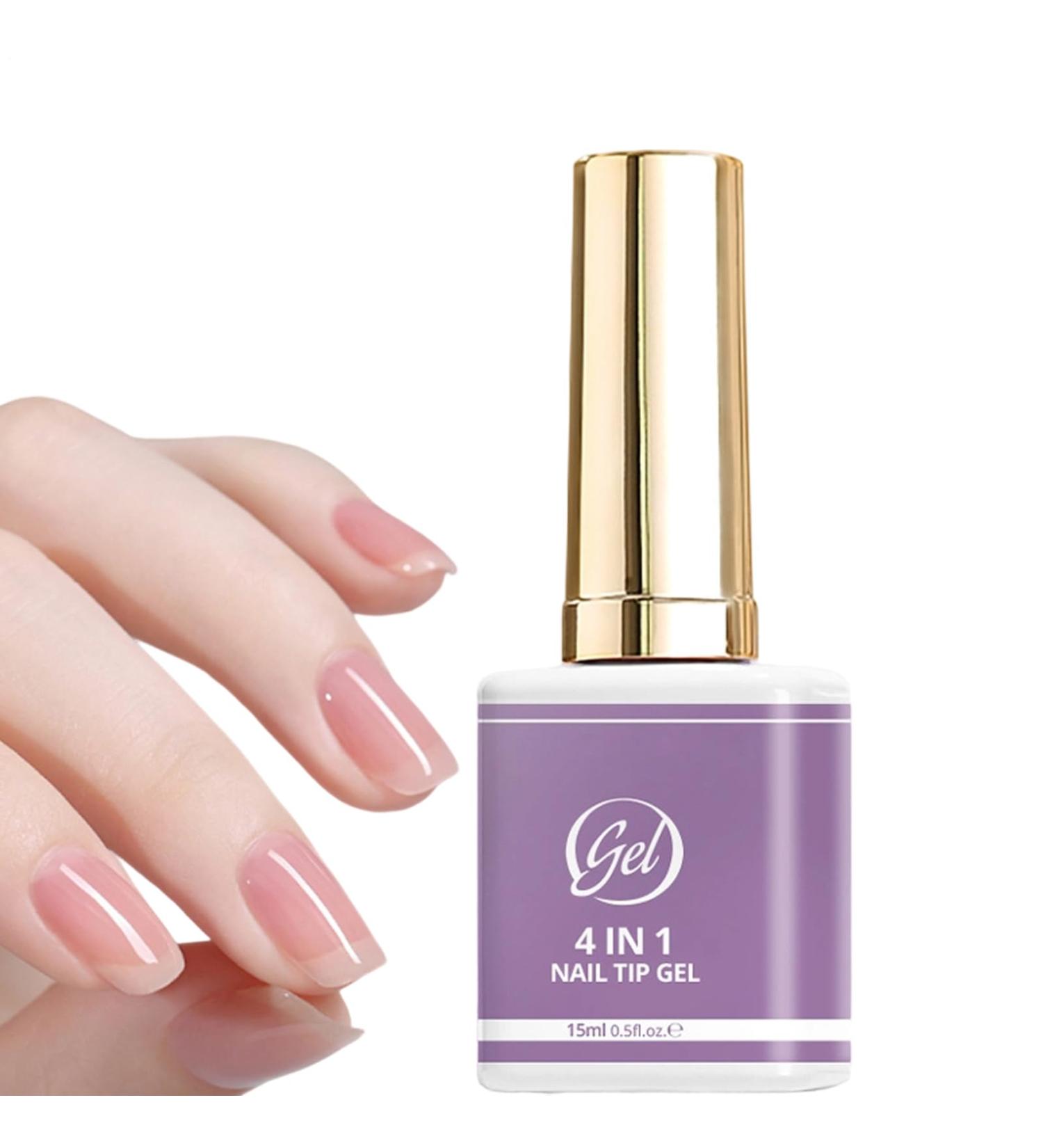 LED Nail Gel 15ml Long-Lasting 4-in-1 Adhesive | Extended UV Nail Gel Adhesive for Daily Home Use Travel Manicure Design Practical Beauty Care for Women and Beginners - Buy Online on GoSupps.com