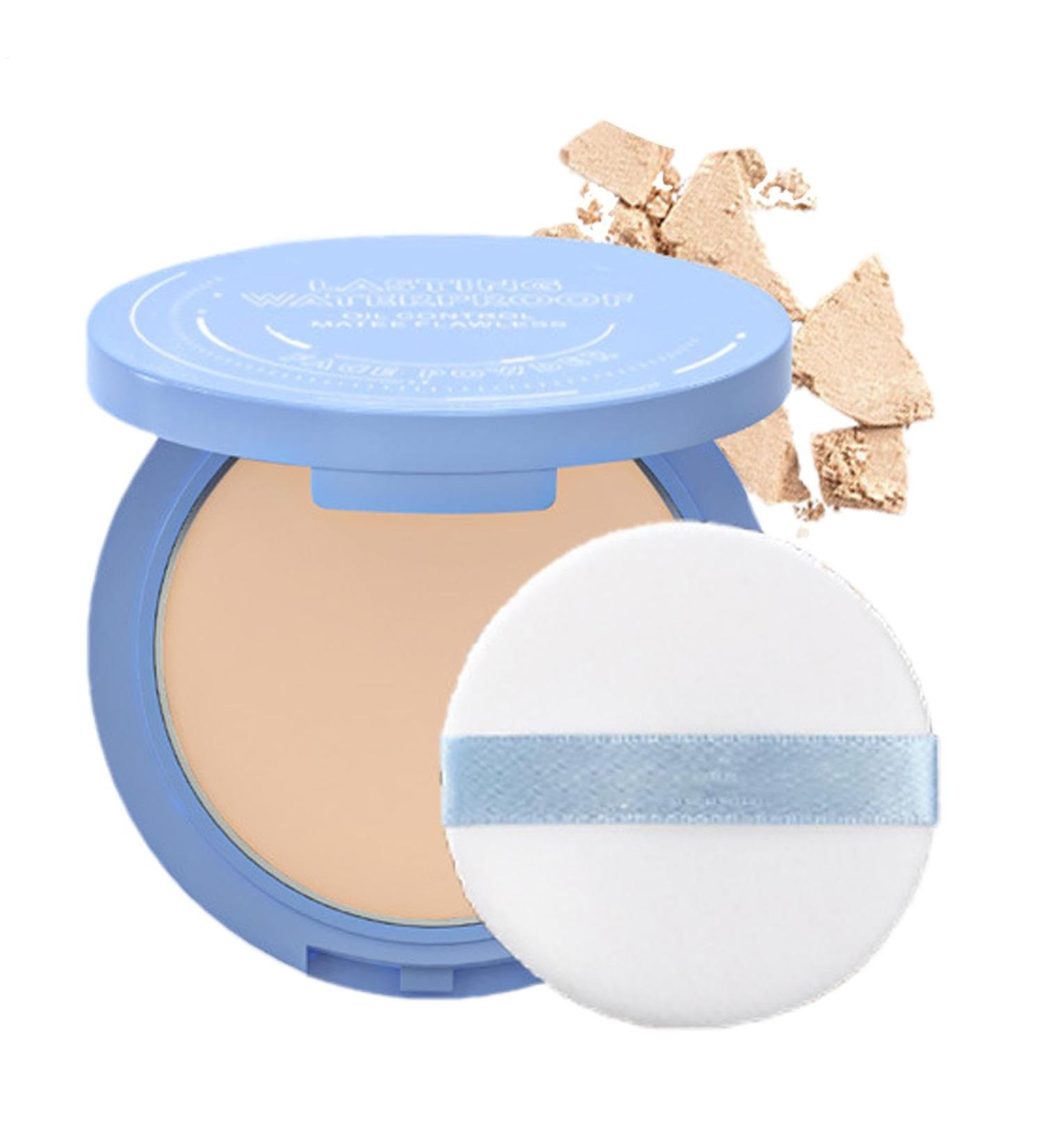 Pressed powder setting powder Matte Oil Control Face Powder Silky Matte Light Beauty Powder Makeup Face Powder Matte Oil Control Nude Makeup Pressed Powder Foundation - Buy Online on GoSupps.com