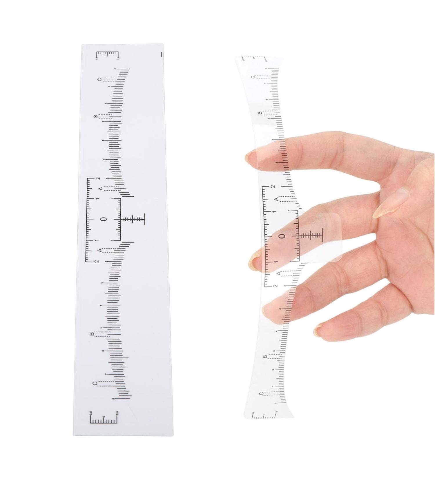 100pcs Disposable Brow Ruler - Transparent Microblading Stickers for Perfect Symmetrical Eyebrows | International Shipping - Buy Online on GoSupps.com