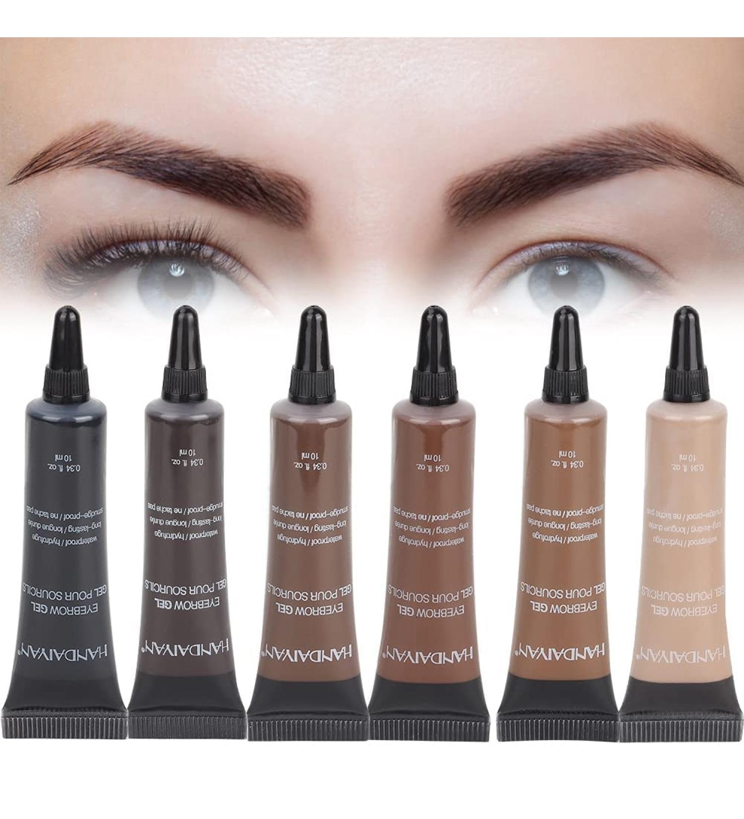 Buy Waterproof Eyebrow Cream - 6 Colors Professional Eyebrow Gel Tint with Brush | International Shipping - Buy Online on GoSupps.com