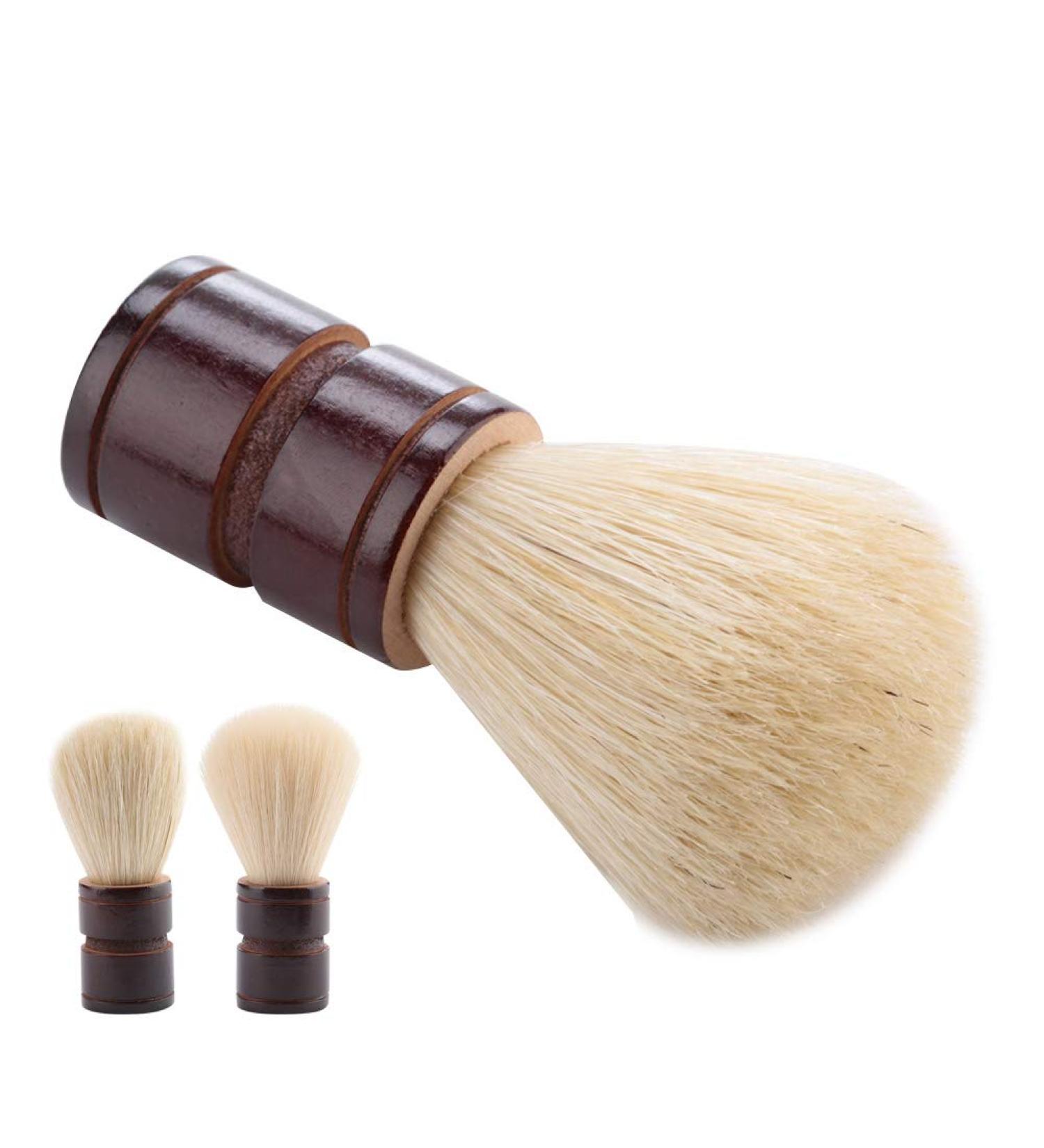Portable Wooden Handle Shaving Brush for Men - Ideal for Salon Home & Travel | Lotus Wood & Bristle - Buy Online on GoSupps.com