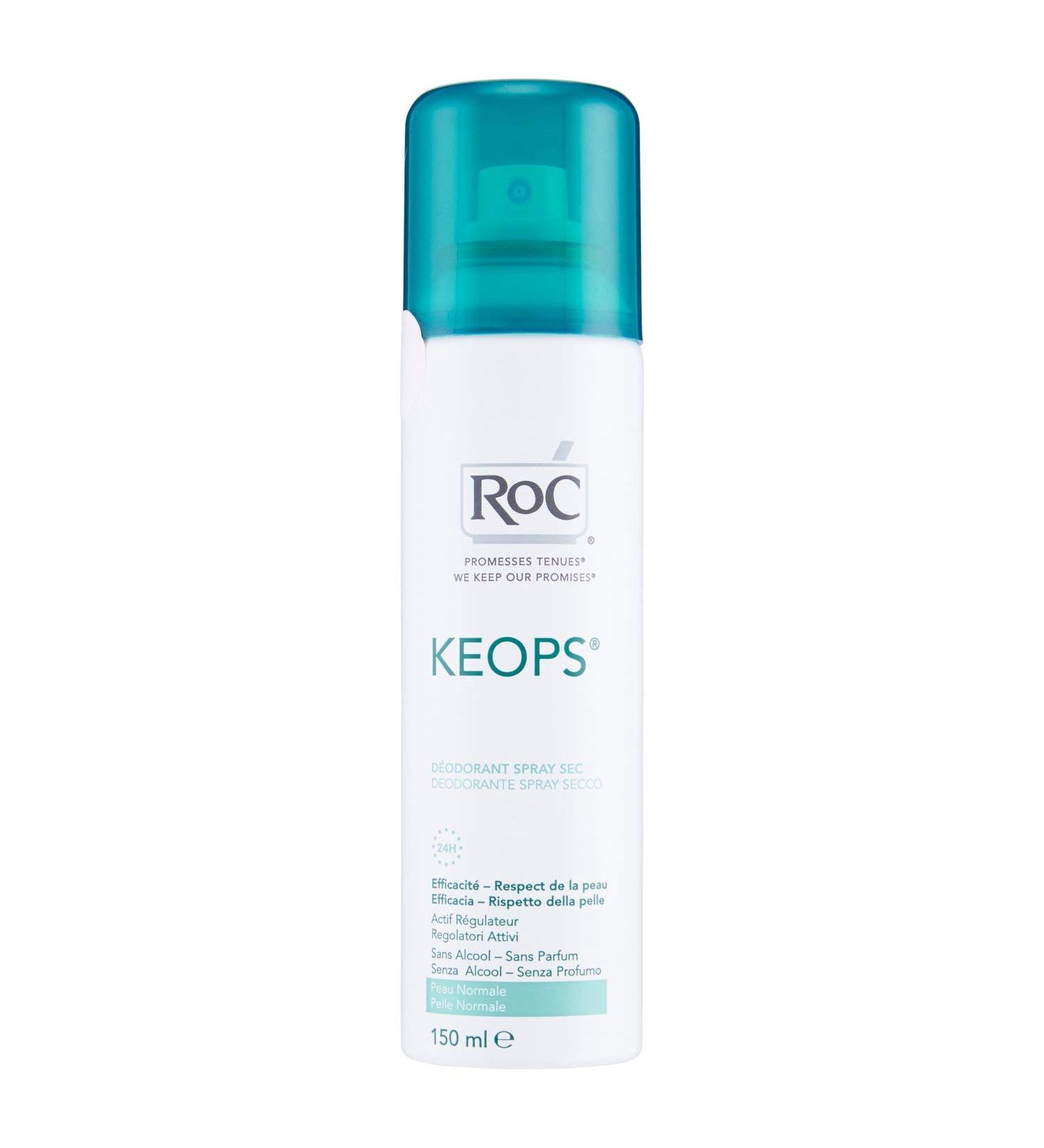 Roc Keops Dry Deodorant Spray 150ml - Long-lasting Protection Against Odor - Buy Online on GoSupps.com