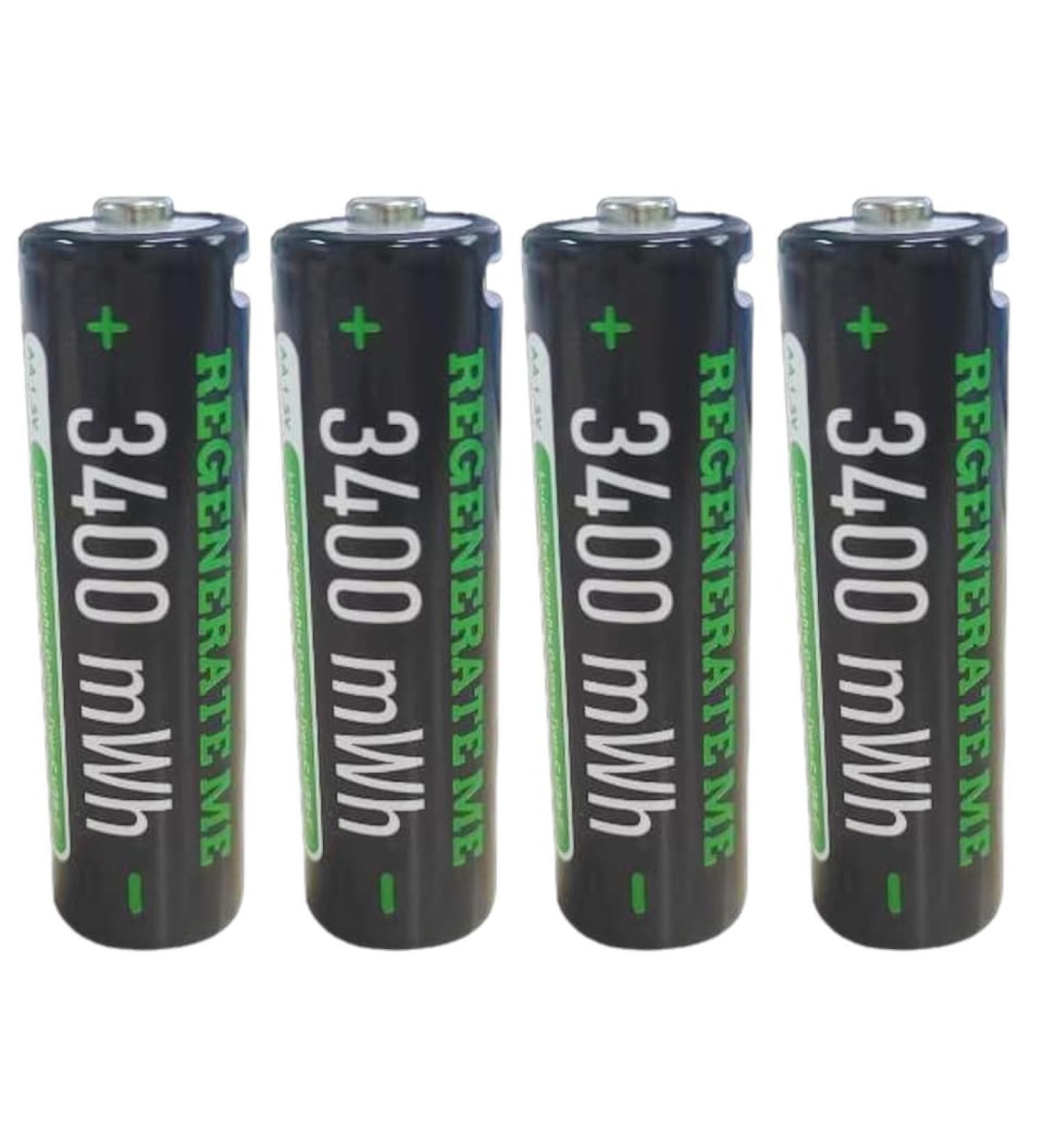Rechargeable AA Batteries 1.5V - USB C Rechargeable 3400mWh Long Lasting International Shipping - Buy Online on GoSupps.com