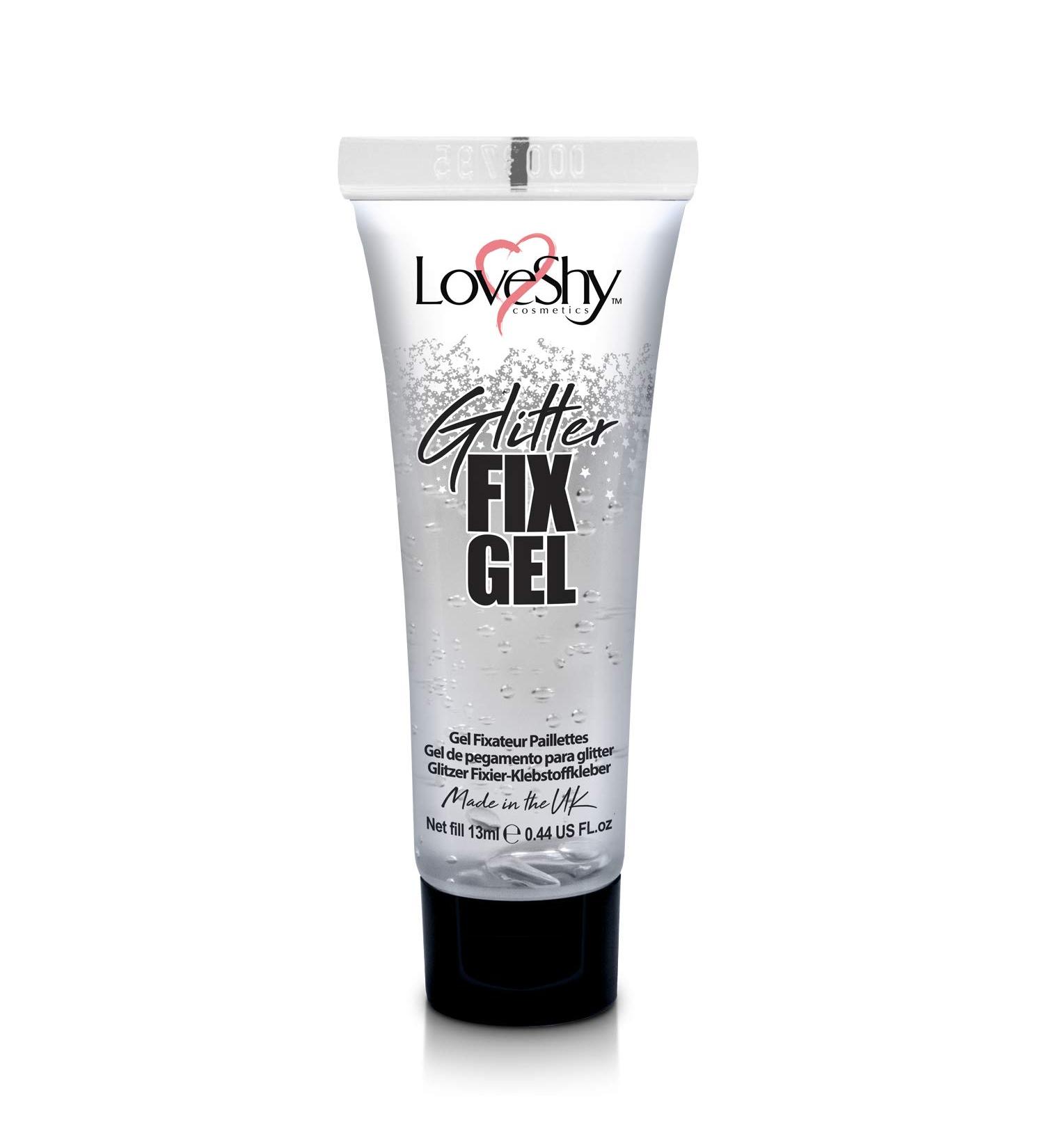 Glitter Fix Gel by LoveShy Cosmetics - Vegan Face and Body Adhesive Primer Glue for Glitter Eye Shadow Pigment Eye dust Application