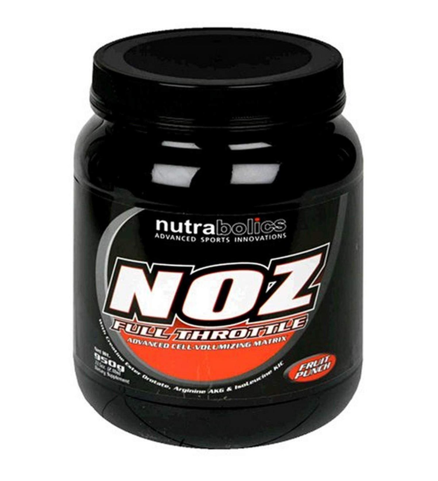 Nutrabolics NOZ Full Throttle Advanced Cell-Volumizing Matrix Fruit Punch 33.5 Ounces