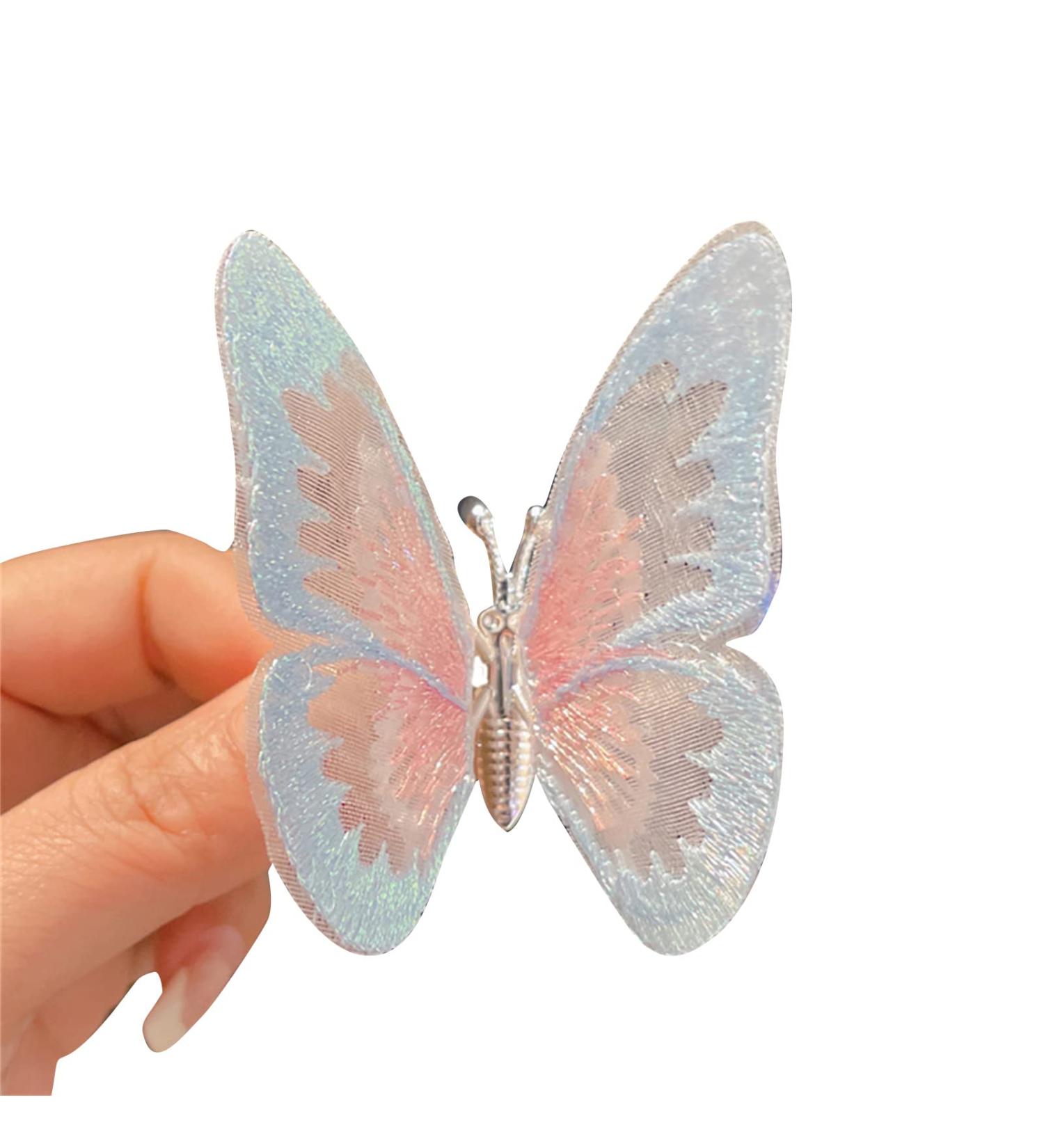 Little Girls Moveable Butterfly Hair Side Clip Kids Mesh Hair Barrettes Korean-Style Hair Clip Cute Hair Accessories Hair - Buy Online on GoSupps.com