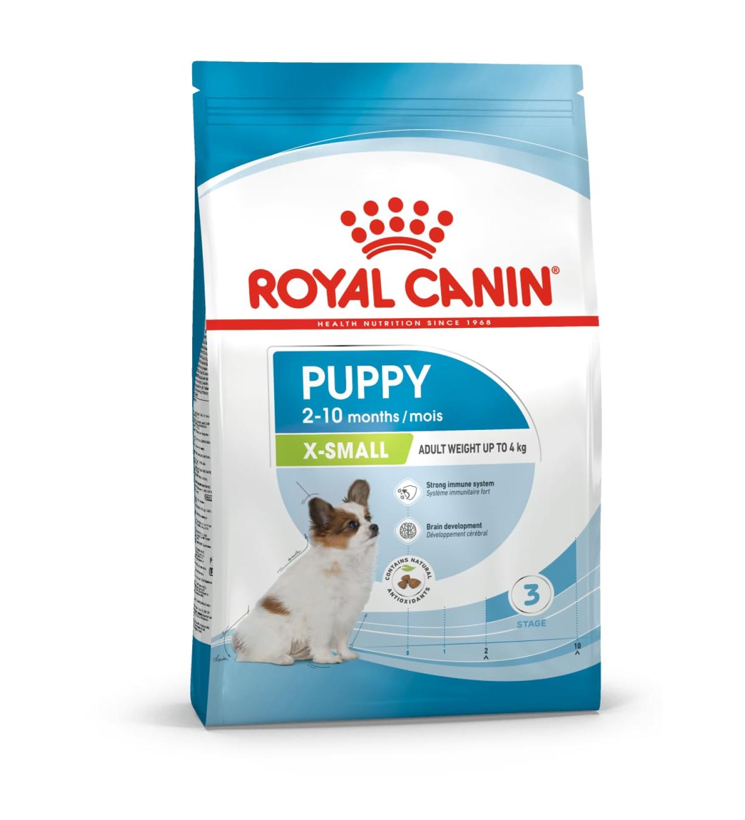 Royal Canin X-SMALL Puppy | 1.5 kg | Dry food for very small breed puppies | May contribute to the normal functioning of the immune system | With omega-3 - Buy Online on GoSupps.com