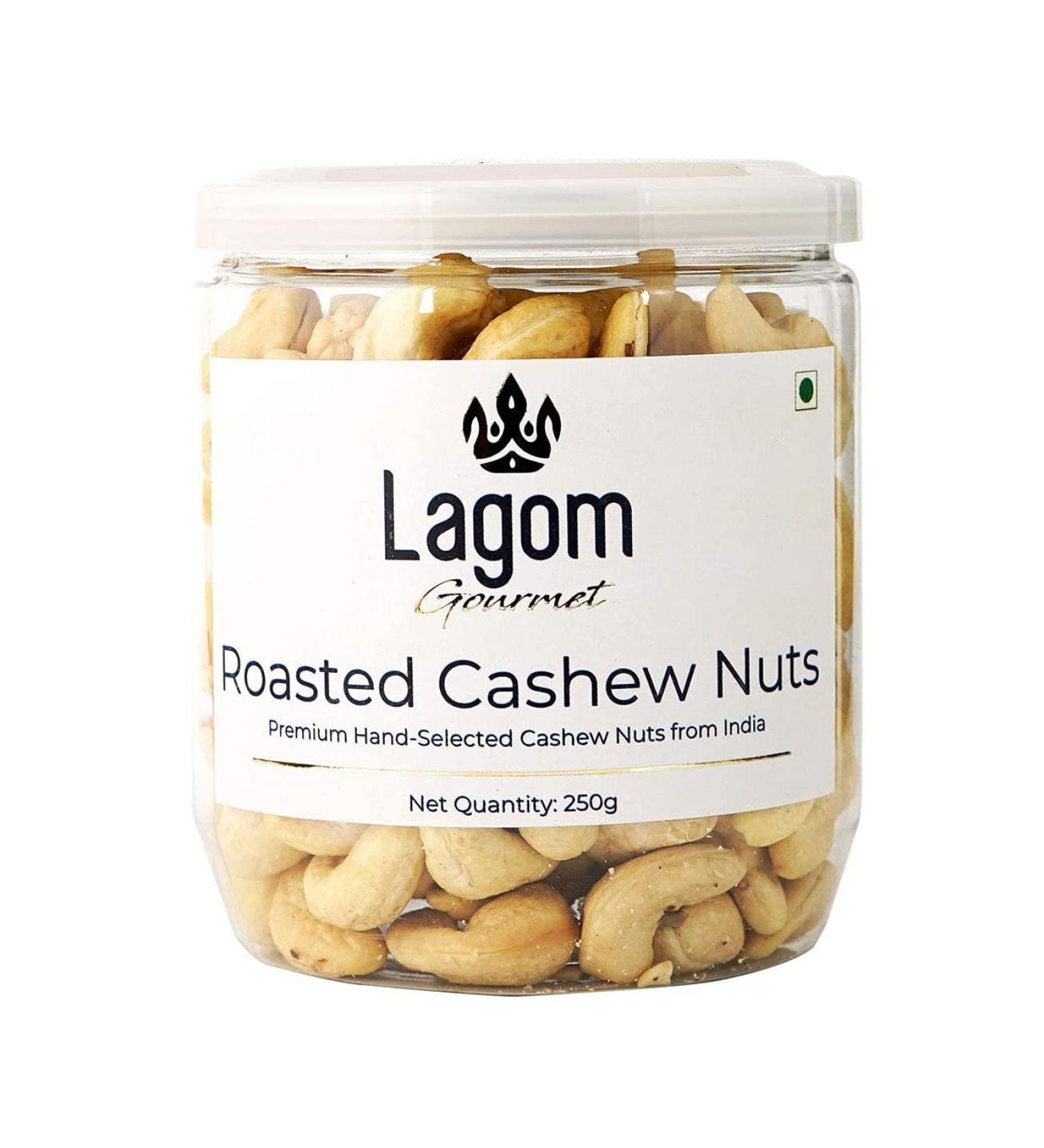 Lagom Gourmet Roasted & Salted Indian Cashew Nuts (Kaju) 250g
