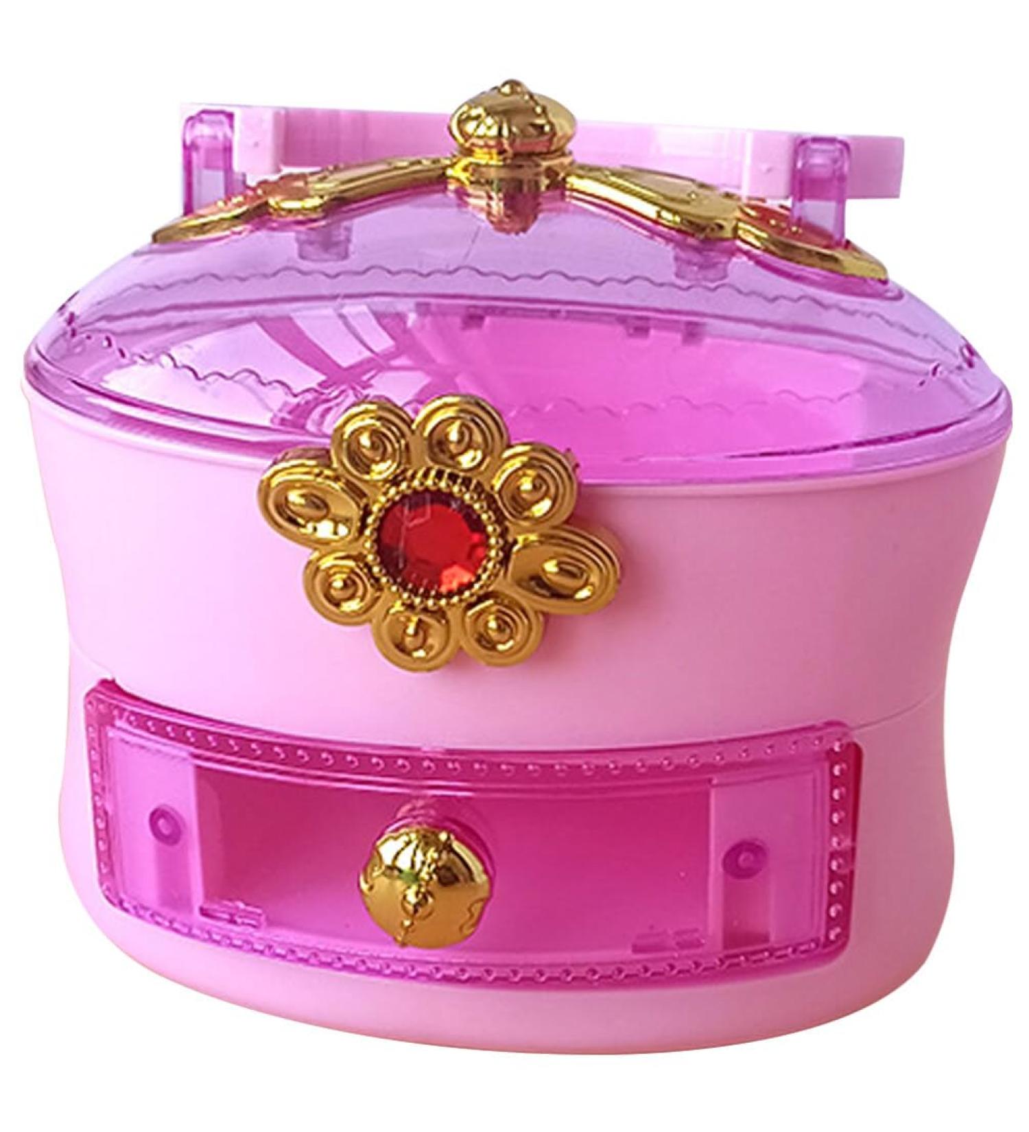 Uonlytech Hair Accessories Organizer Plastic Hair Ties Box with Handle Portable Little Girl Jewelry Crafts Container for Hair Pins Bows Barrette - Buy Online on GoSupps.com