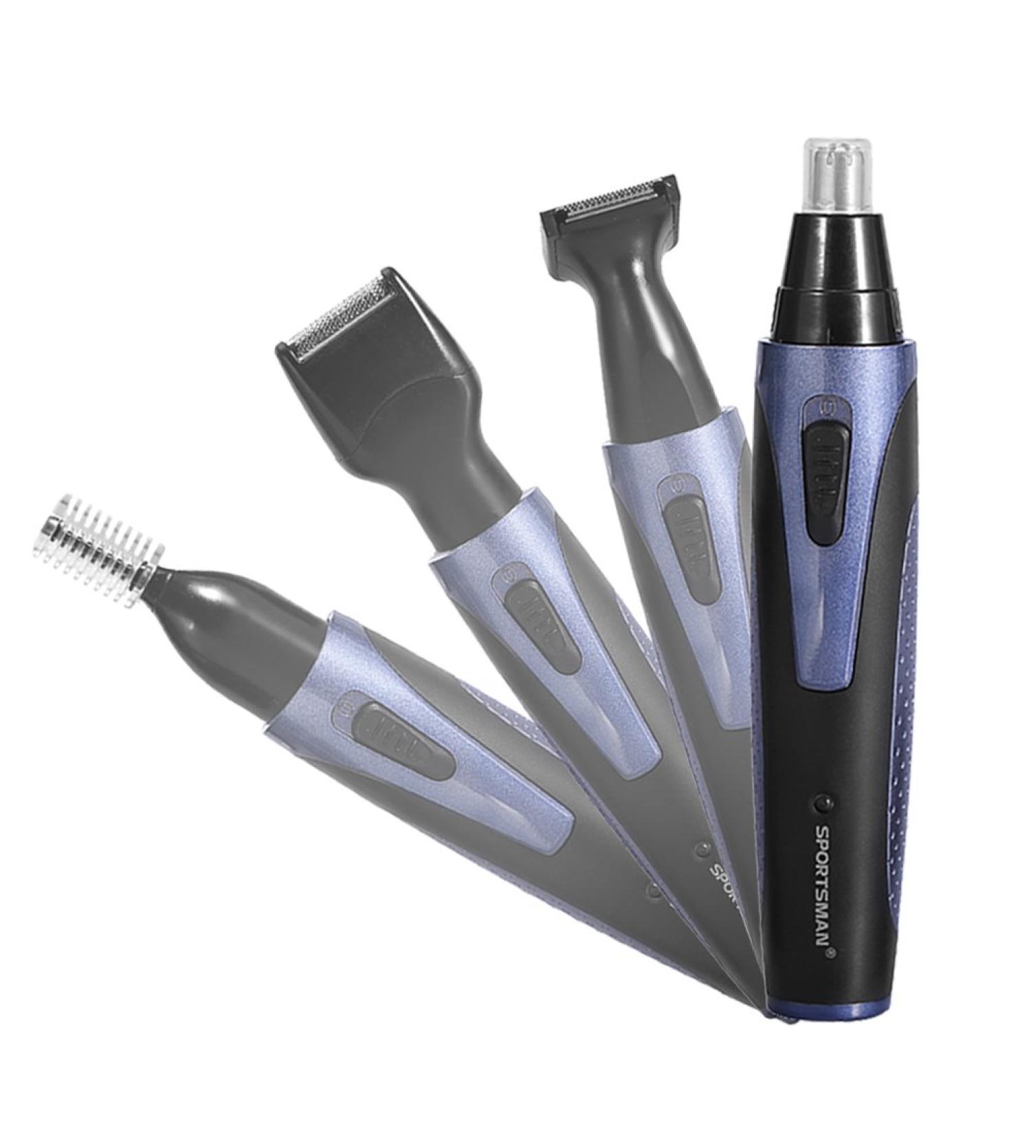 ZJchao 4-in-1 Nose Hair Trimmer & Hair Removal Kit - Rechargeable Waterproof Stainless Steel Electric Shaver for Men & Women - Buy Online on GoSupps.com