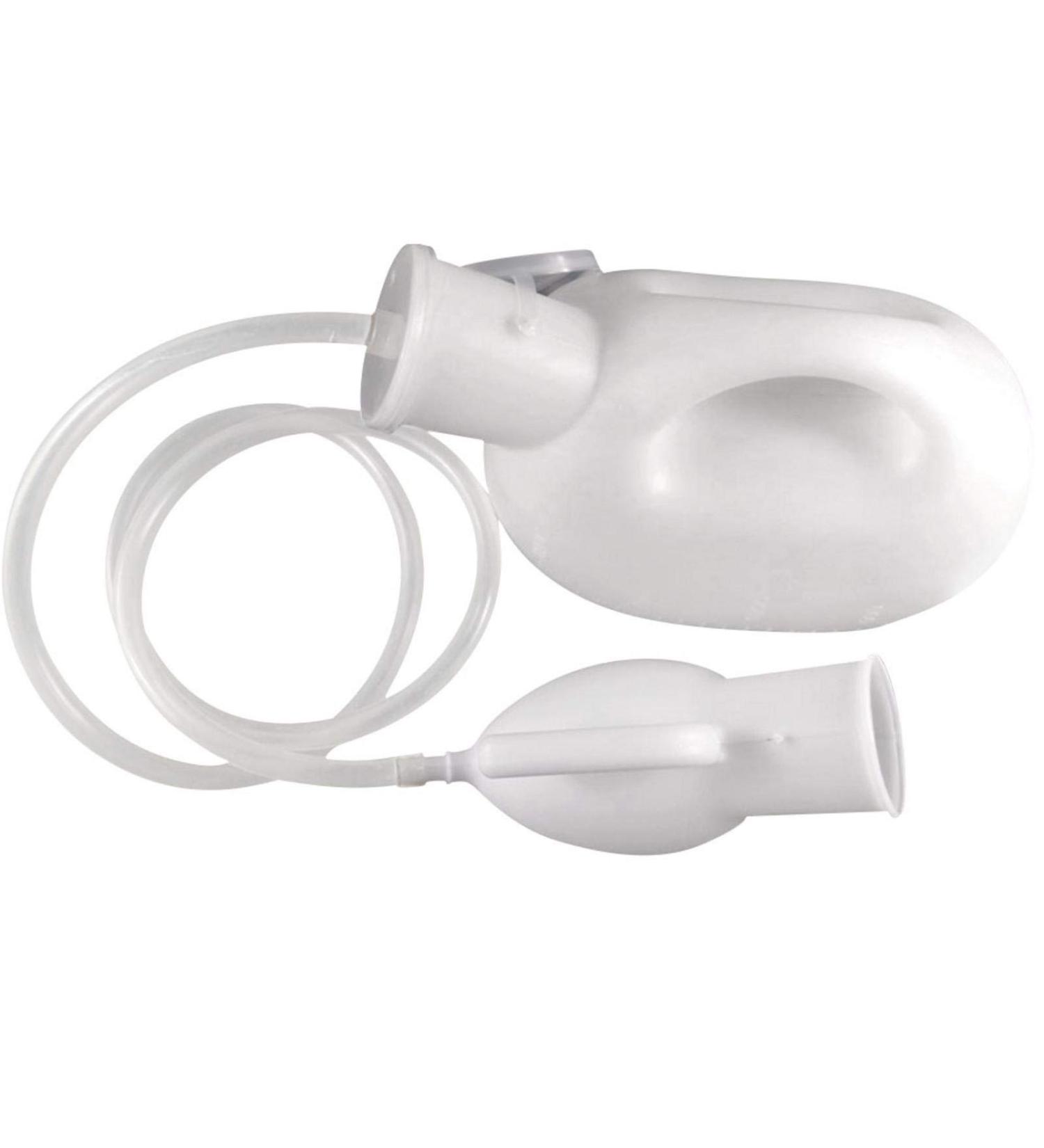 Portable Urinal Bottle | Urinal Potty Men's Camping Outdoor Urinal Camping Car Trip 2000mL Urinal Bottle White Version With Extension Tube - Buy Online on GoSupps.com