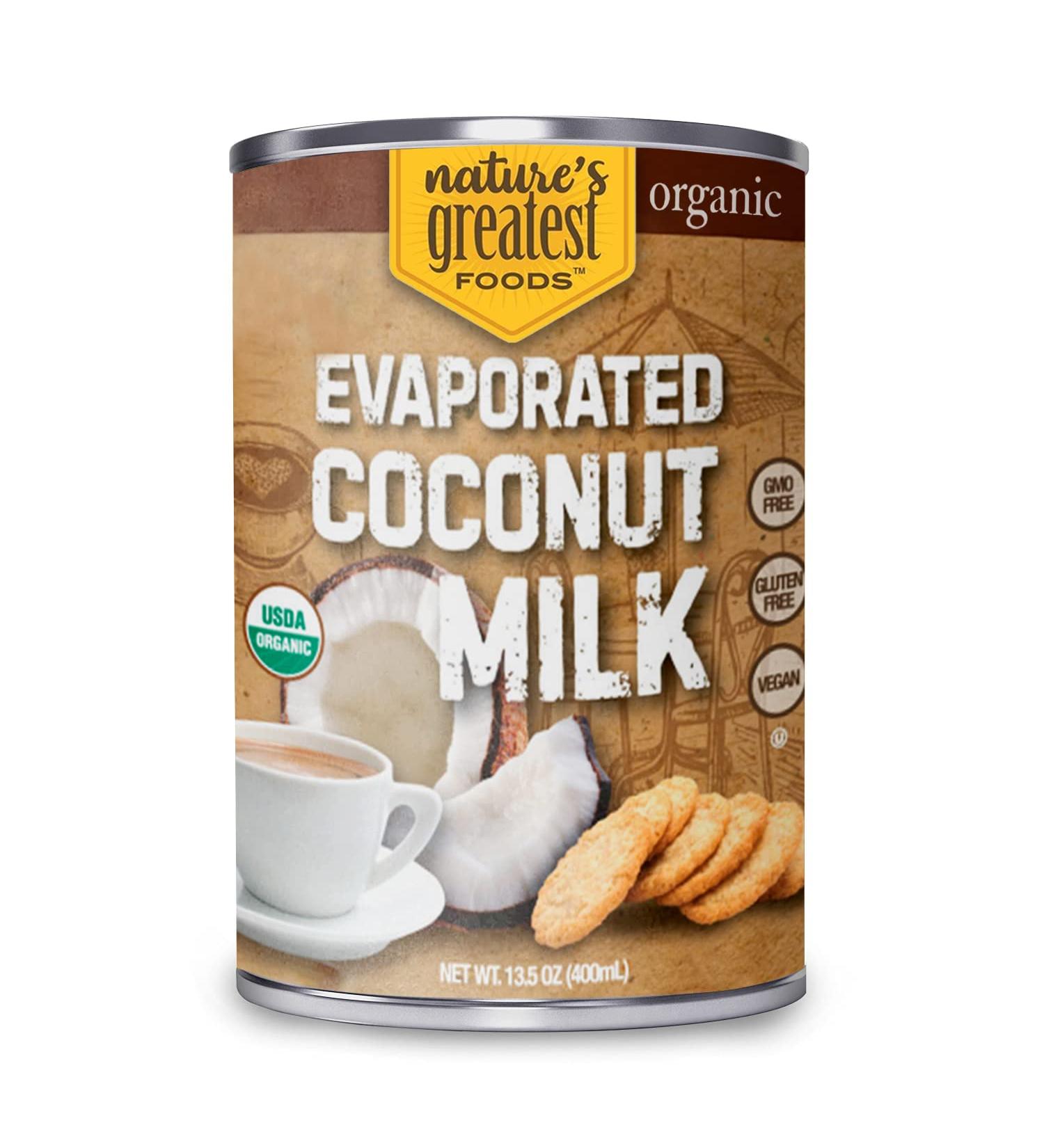 Nature's Greatest Foods Organic Evaporated Coconut Milk - 13.5 oz (Pack of 12) | Gluten-Free & Vegan - Buy Online on GoSupps.com